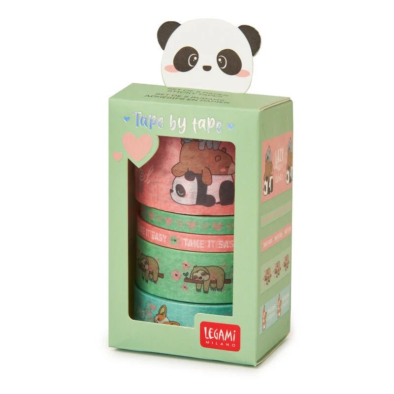 5 Papier - Klebebänder im Set Tiere - Tape by Tape Legami - malmichmunt.com