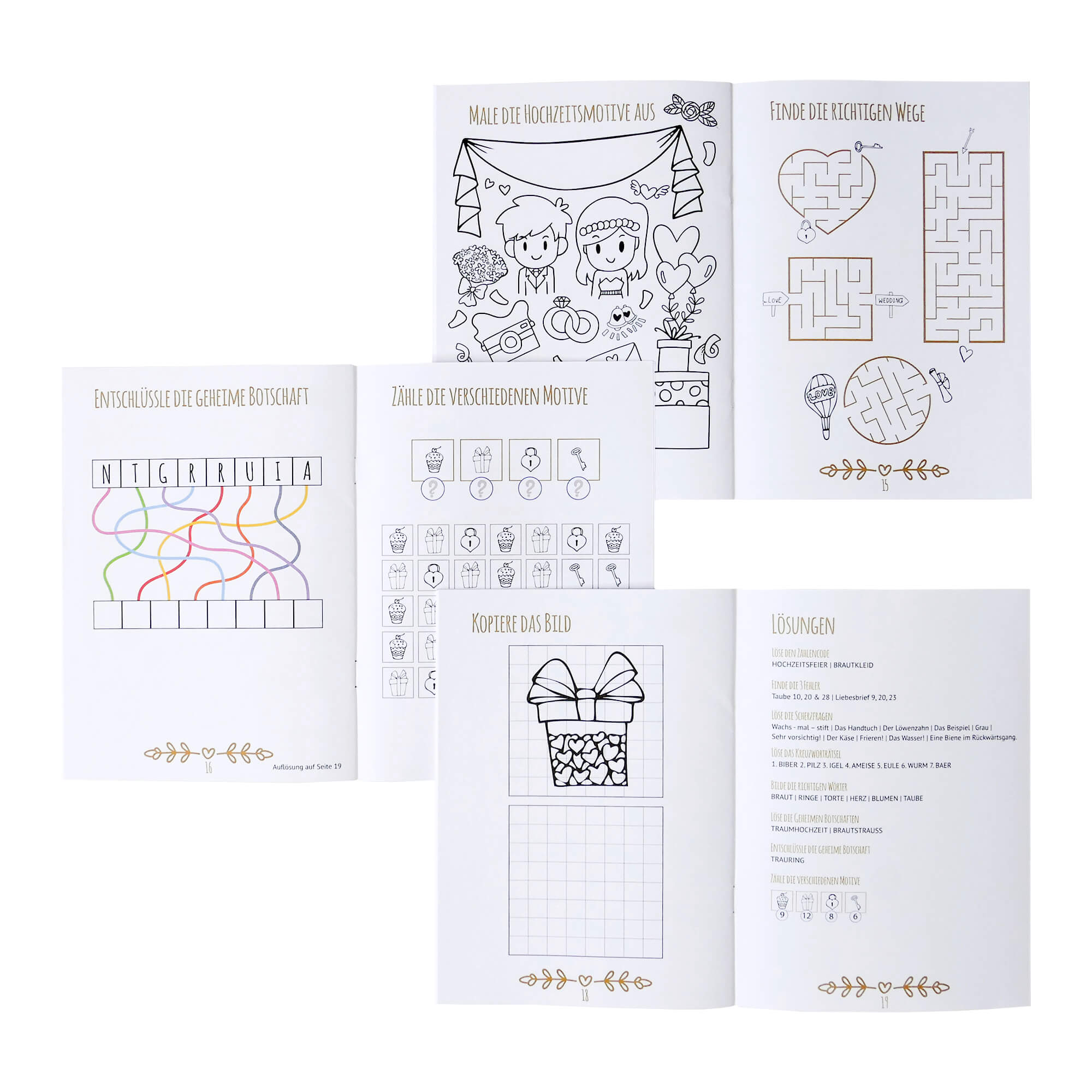 6er Set Hochzeitsmalbuch für Kinder Jeka - malmichmunt.com