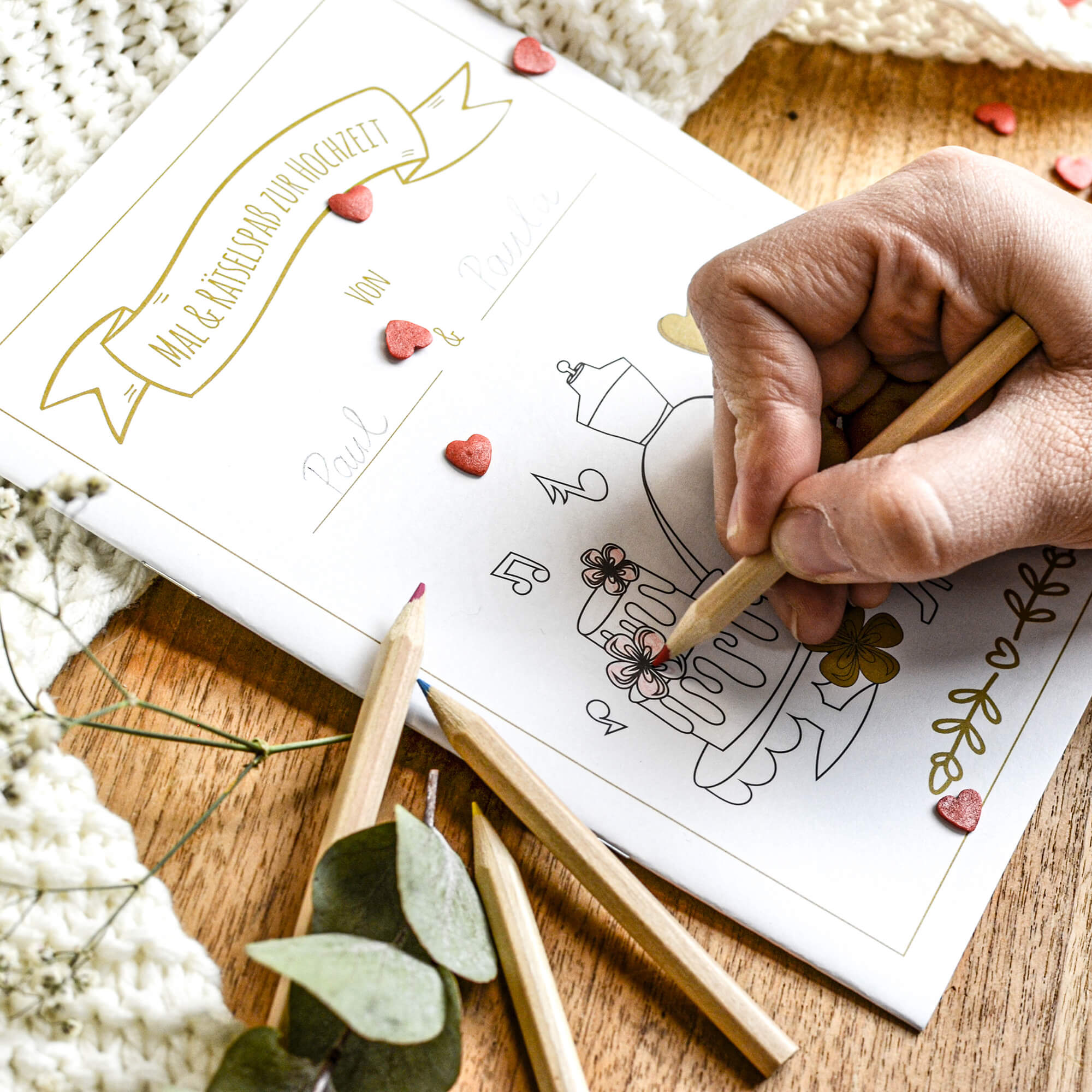 6er Set Hochzeitsmalbuch für Kinder Jeka - malmichmunt.com