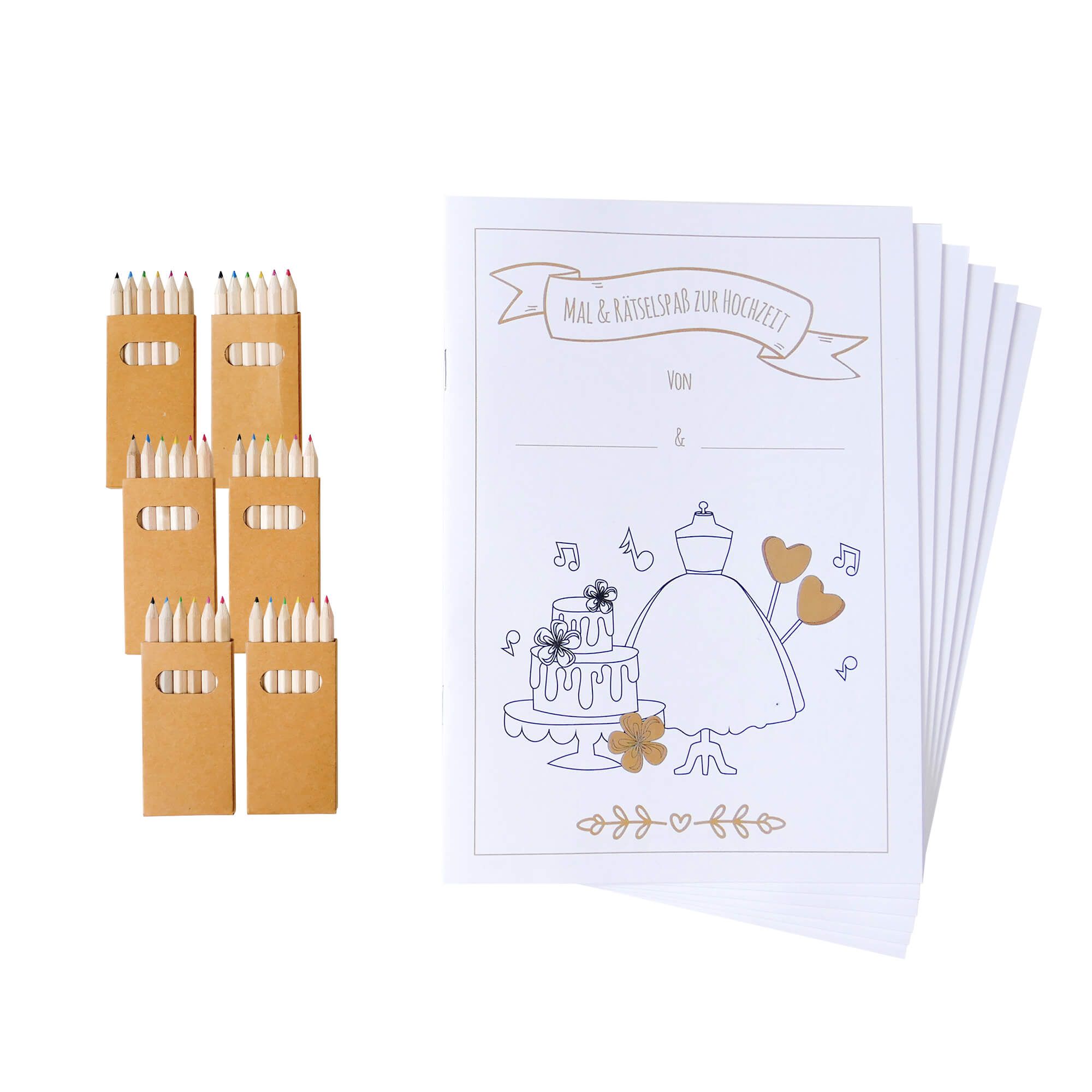 6er Set Hochzeitsmalbuch für Kinder Jeka - malmichmunt.com