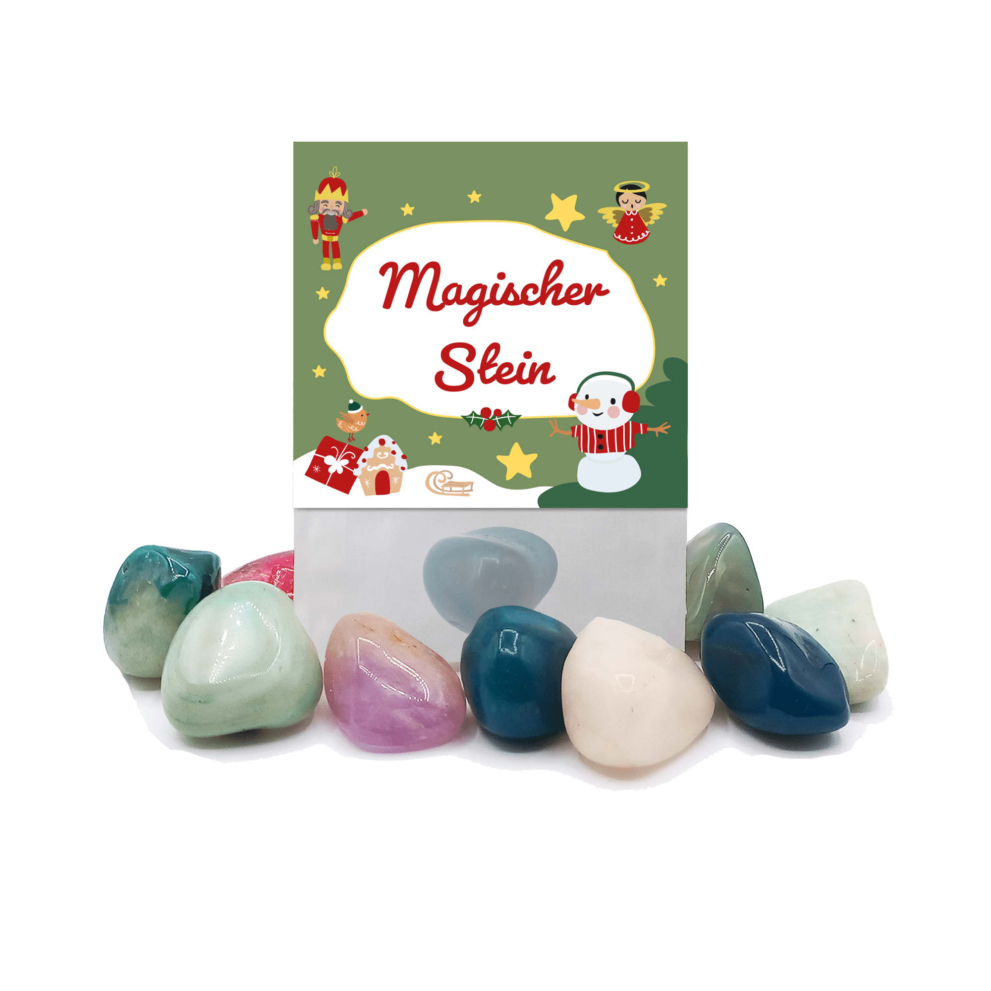 8er Set Glückssteine Weihnachten (Grün) Jeka - malmichmunt.com