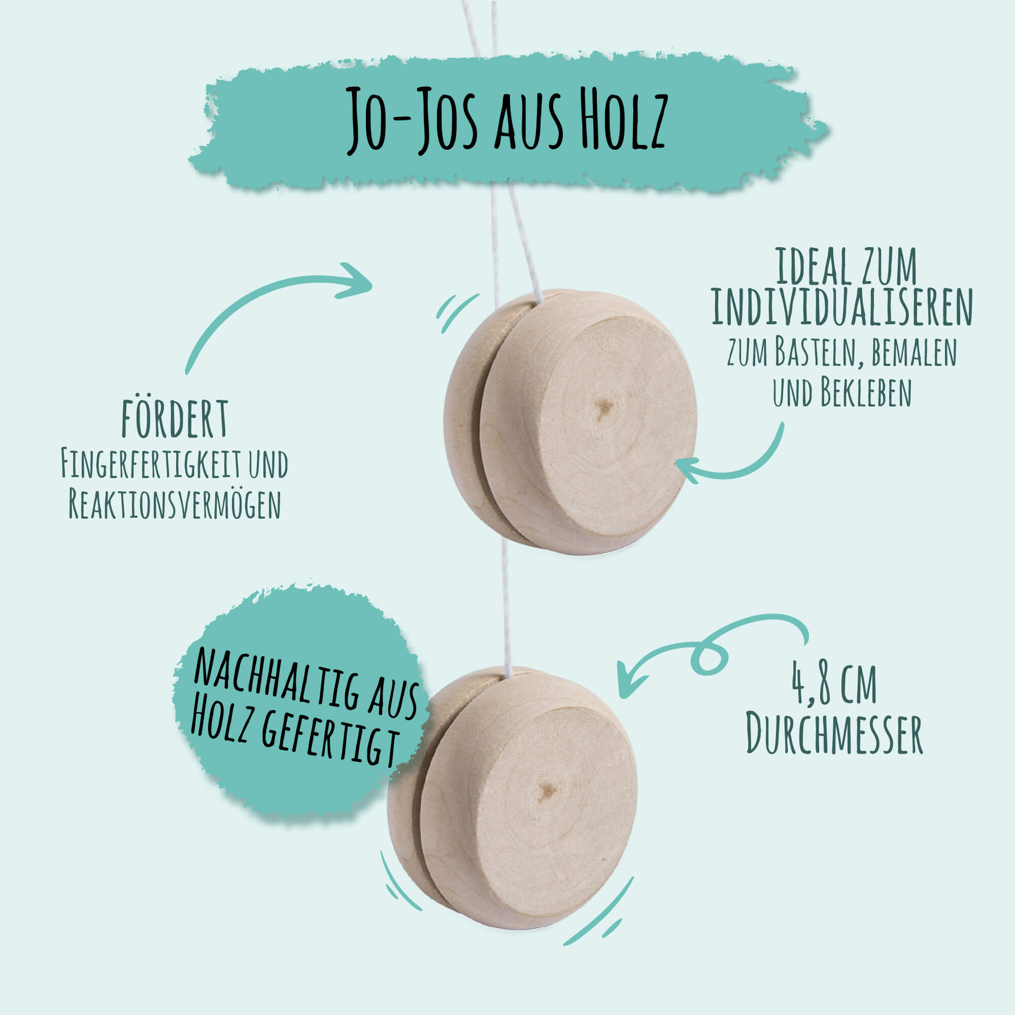 8er Set Jojo aus Holz Jeka - malmichmunt.com
