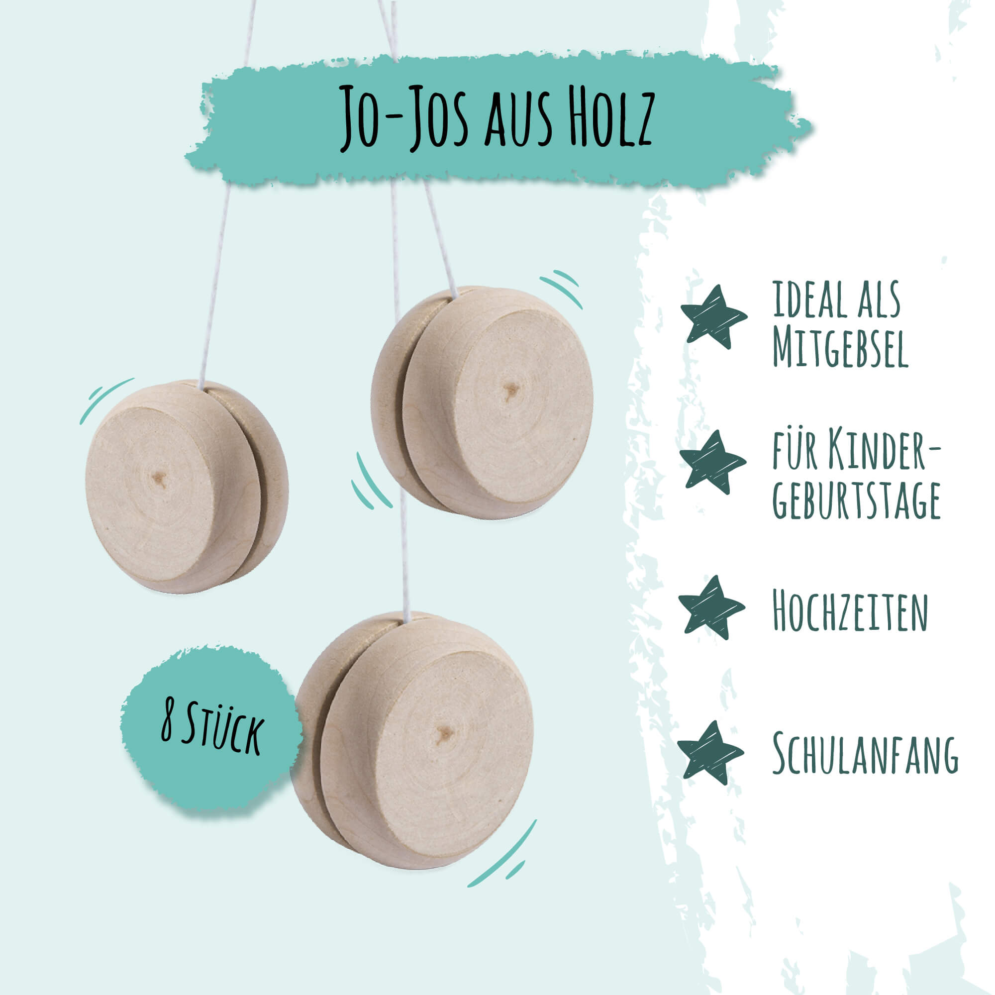 8er Set Jojo aus Holz Jeka - malmichmunt.com