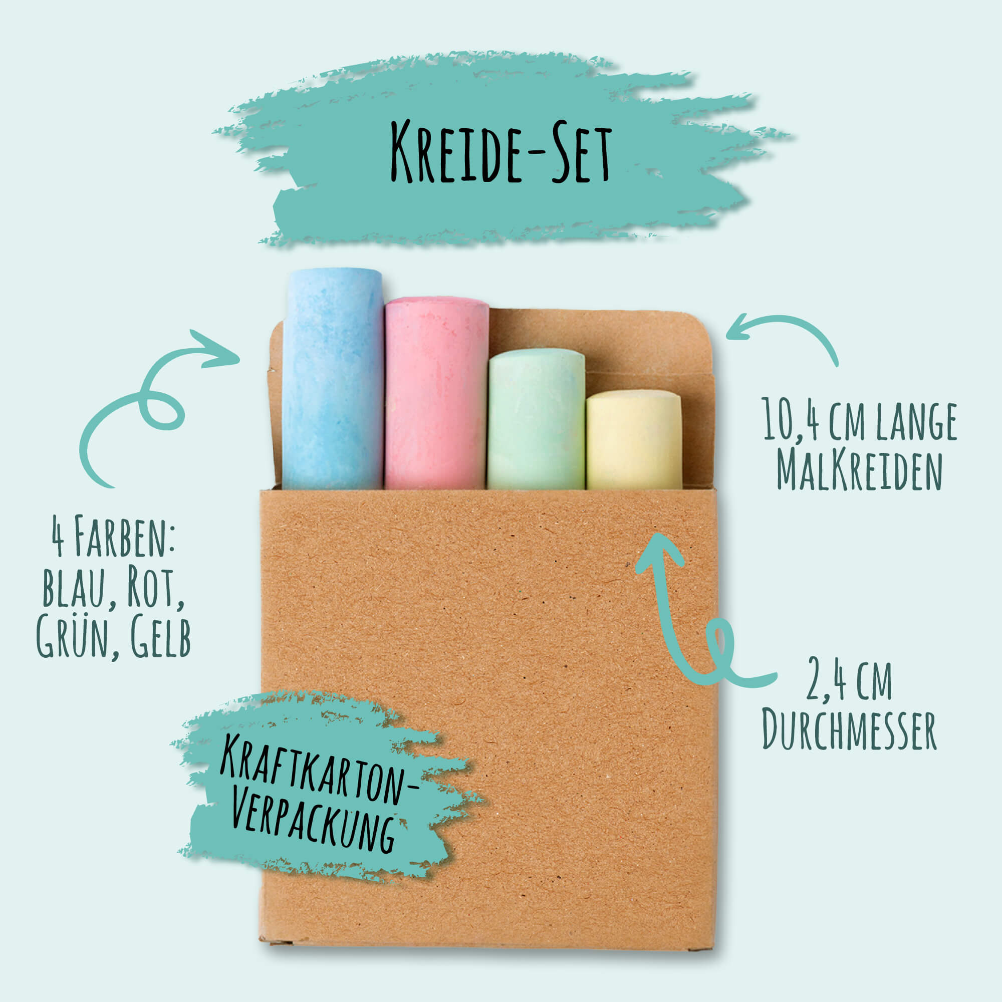 8er Set Malkreide Jeka - malmichmunt.com