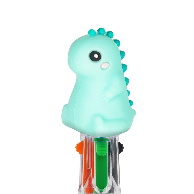 Mini-Kugelschreiber mit 4 Farben - Dino - malmichmunt.com