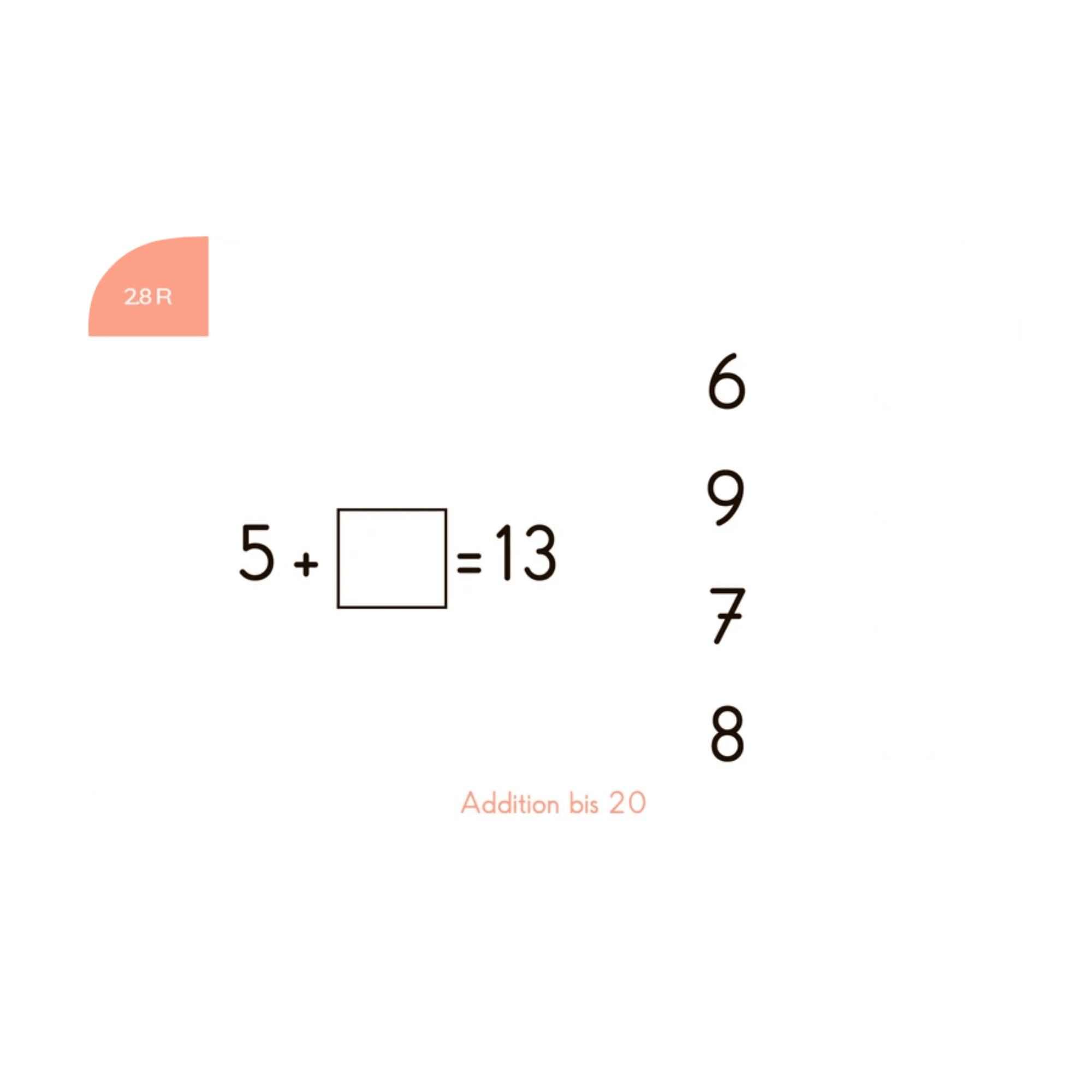 Addition bis 20 - Übungen für den Lochkasten Lernspielverlag - malmichmunt.com