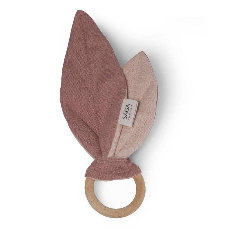 Baby - Sensorikspielzeug - Beißring aus Bio - Baumwolle - Rose Saga Copenhagen - malmichmunt.com