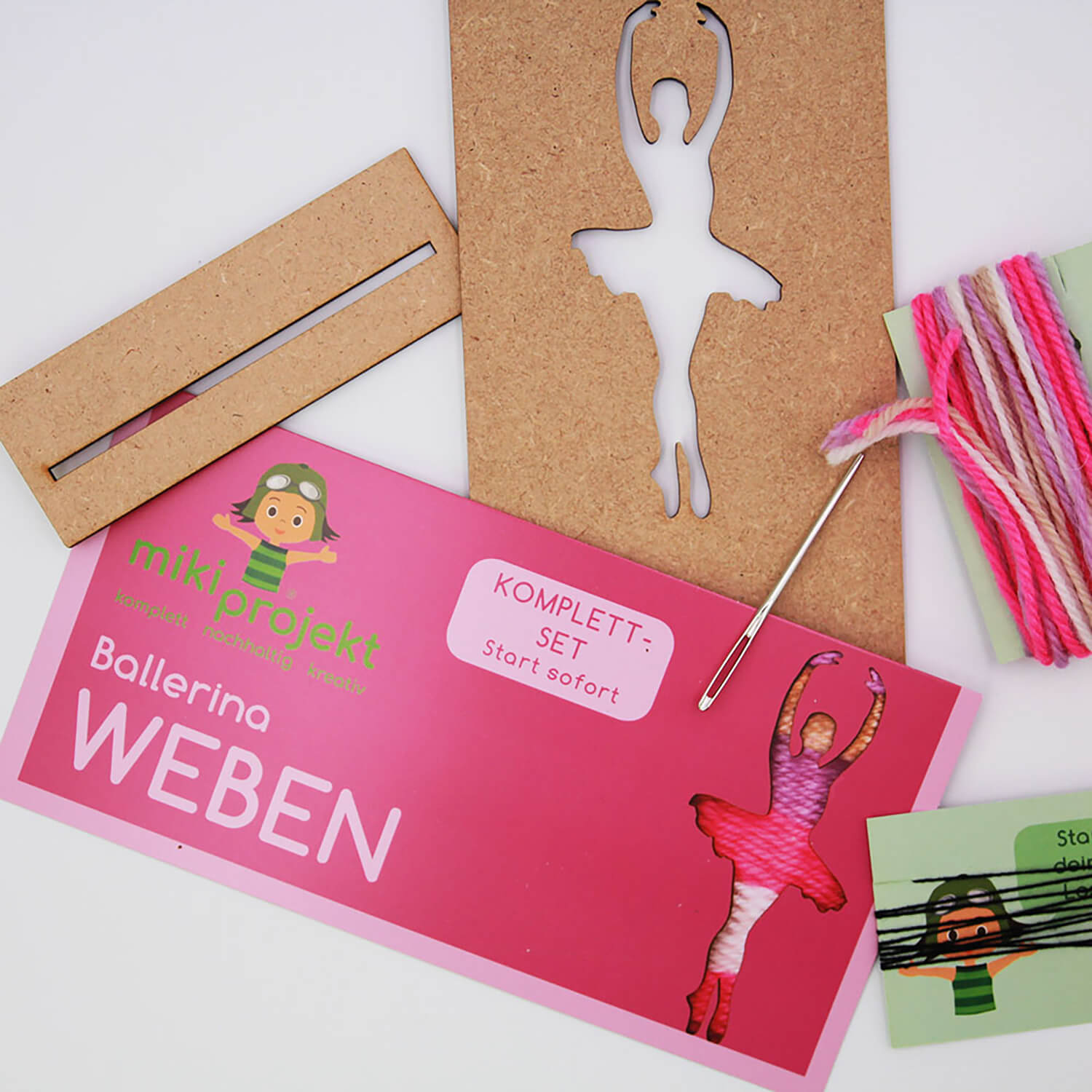 Bastelset Ballerina - Weben für Kinder Mikiprojekt - malmichmunt.com