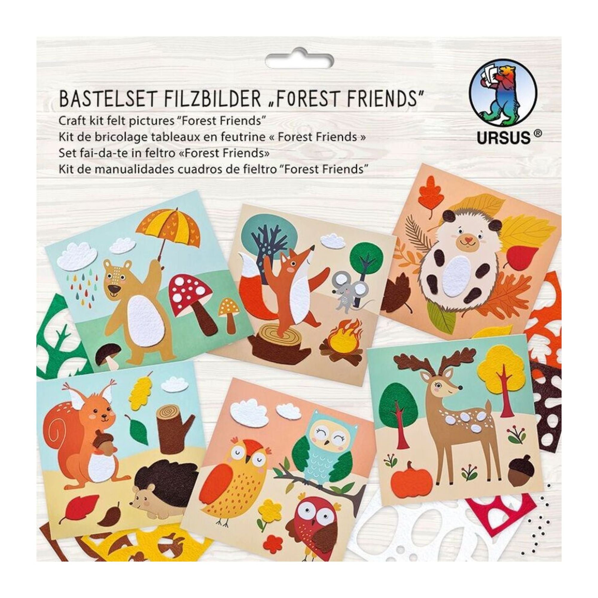 Bastelset Filzbilder "Forest friends" Ursus - malmichmunt.com