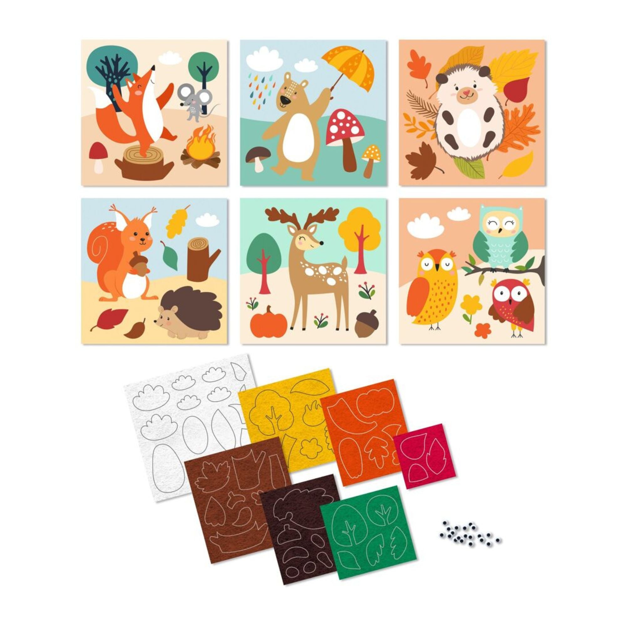 Bastelset Filzbilder "Forest friends" Ursus - malmichmunt.com