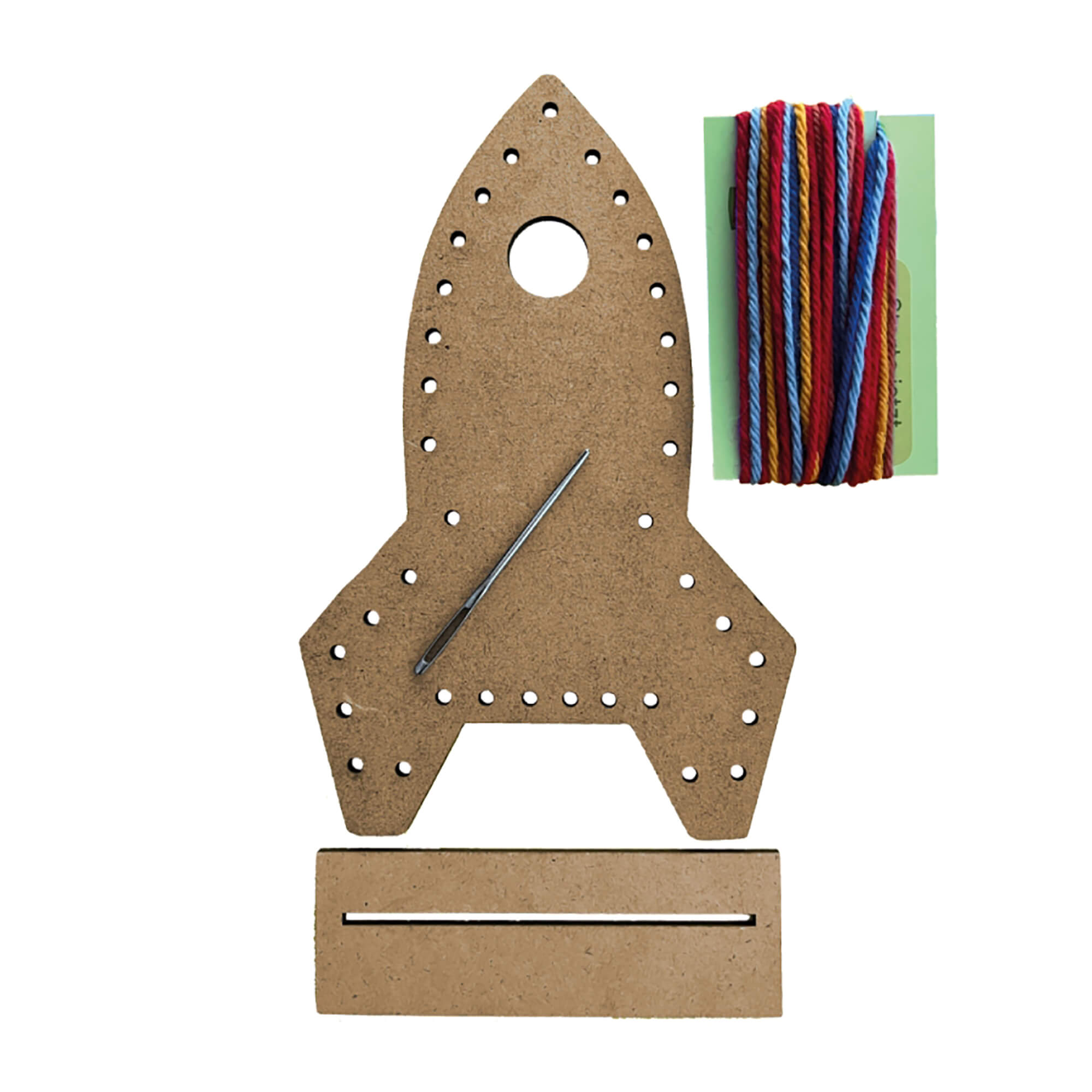 Bastelset Rakete - Sticken für Kinder Mikiprojekt - malmichmunt.com