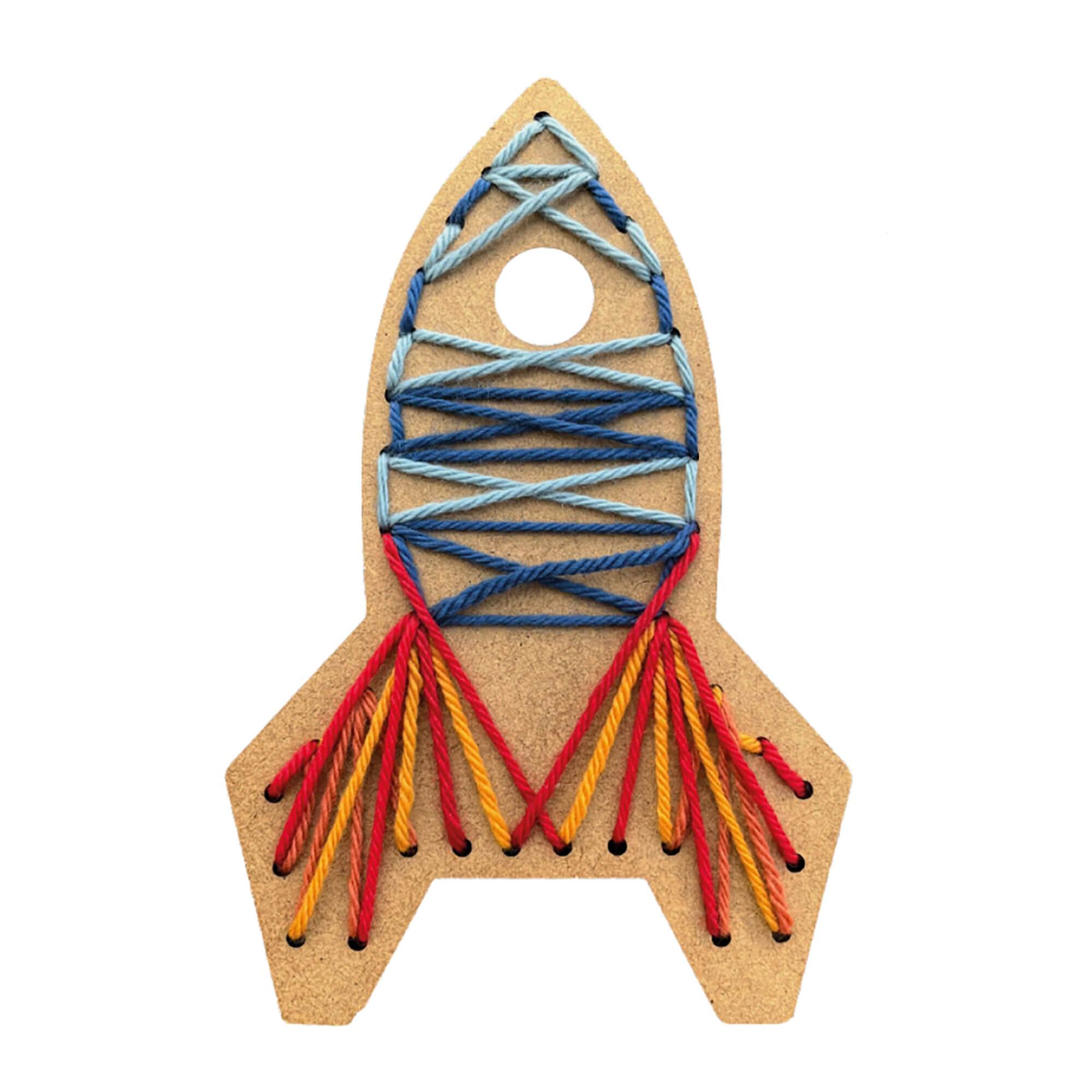 Bastelset Rakete - Sticken für Kinder Mikiprojekt - malmichmunt.com