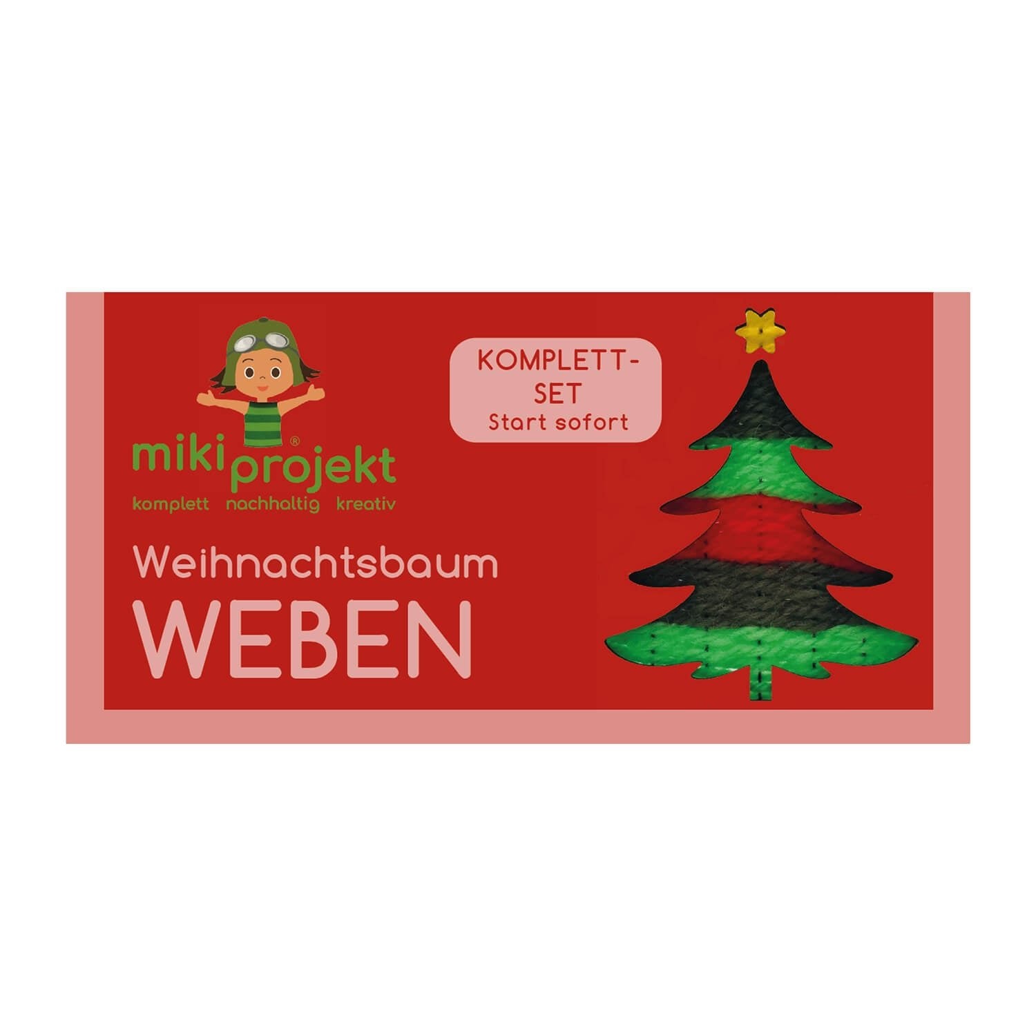 Bastelset Weihnachsbaum - Weben für Kinder Mikiprojekt - malmichmunt.com