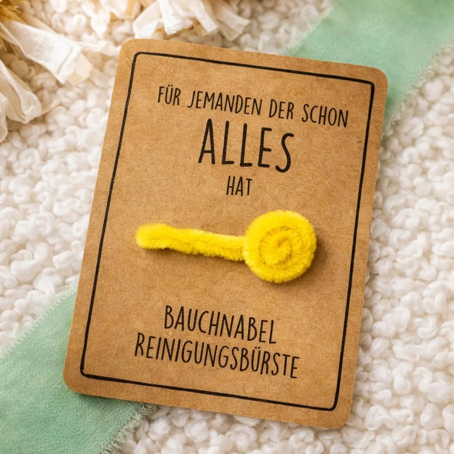 Bauchnabelreinigungsbürste – Lustige Scherzartikel Bürste für den Bauchnabel Alicas Schlawiner - malmichmunt.com