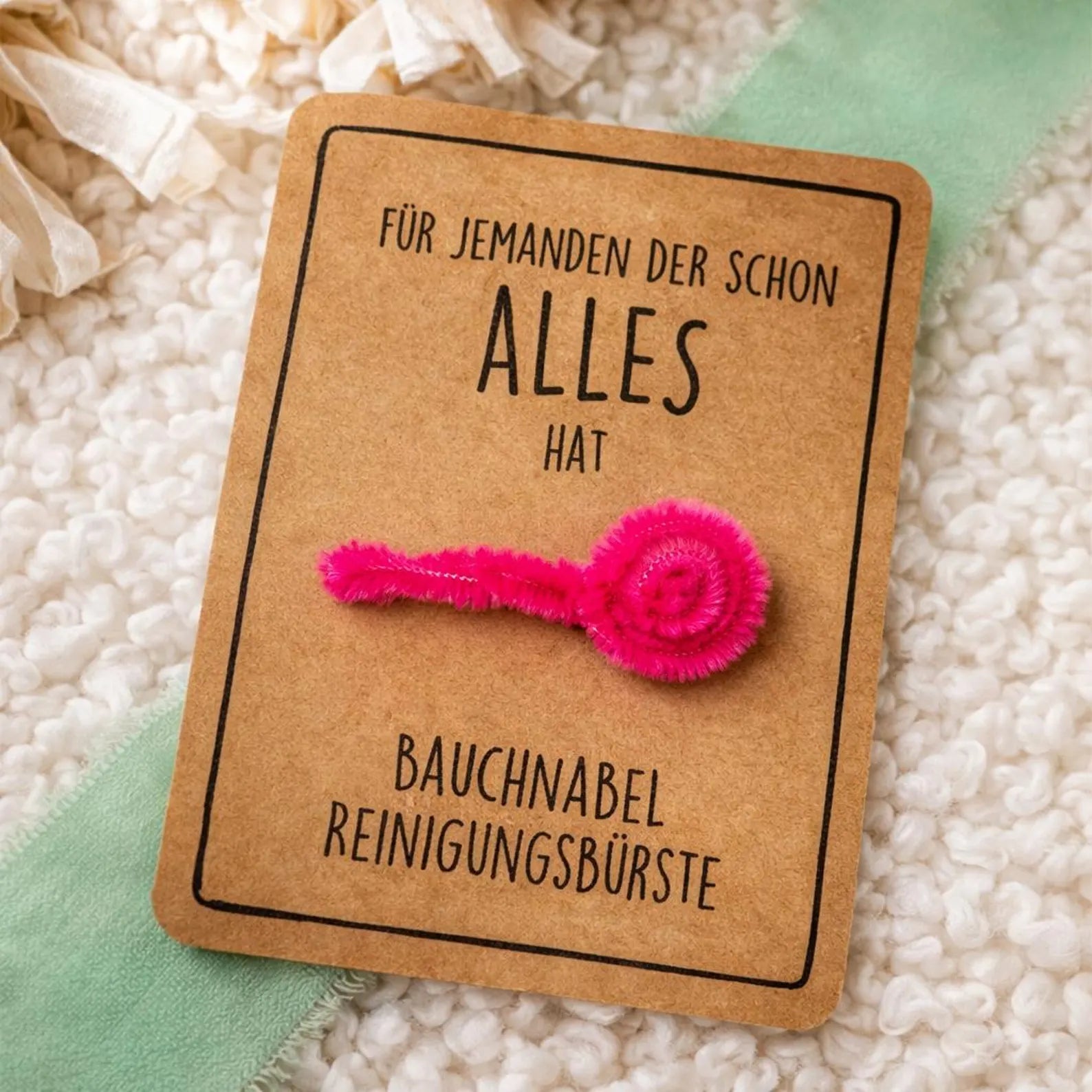 Bauchnabelreinigungsbürste – Lustige Scherzartikel Bürste für den Bauchnabel Alicas Schlawiner - malmichmunt.com