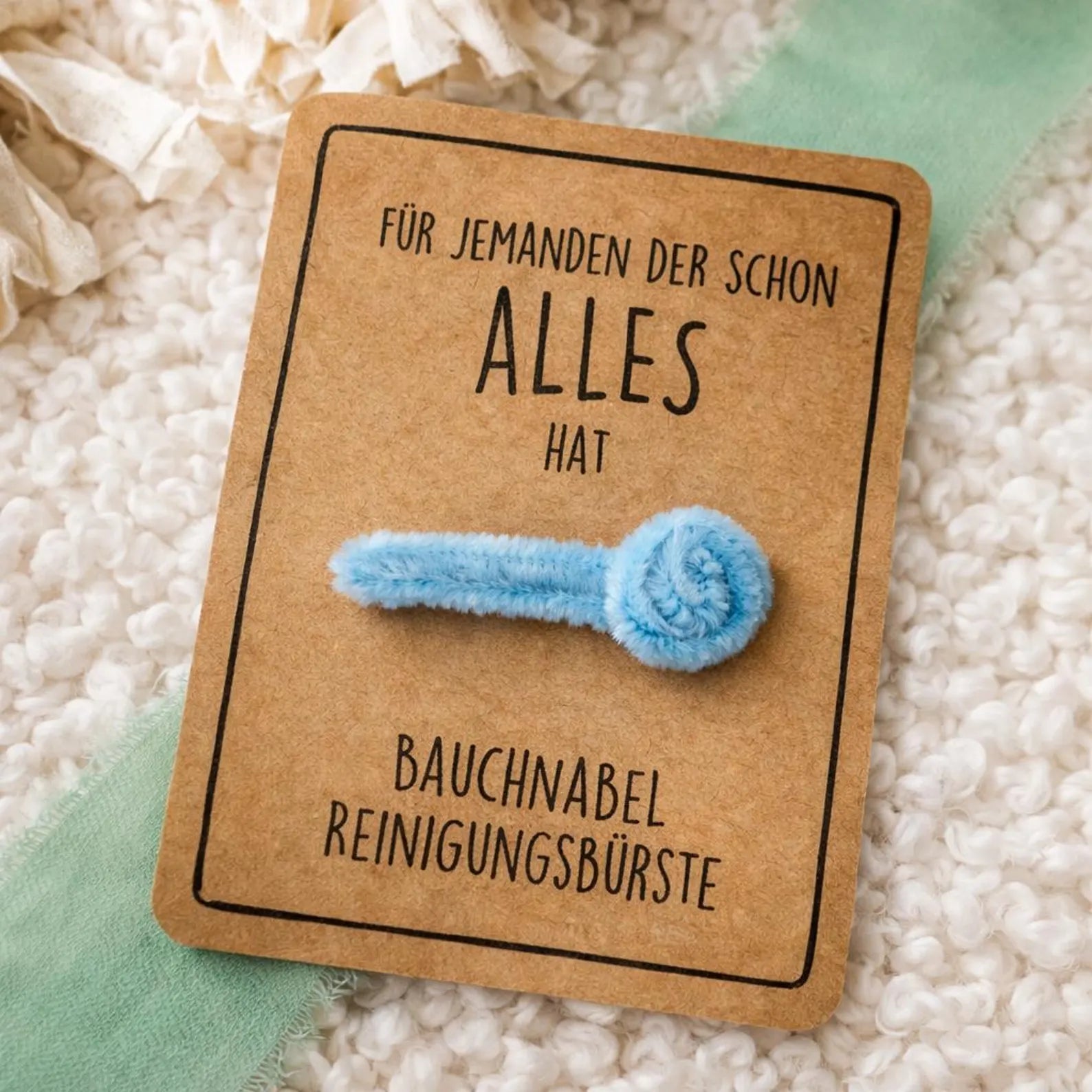 Bauchnabelreinigungsbürste – Lustige Scherzartikel Bürste für den Bauchnabel Alicas Schlawiner - malmichmunt.com