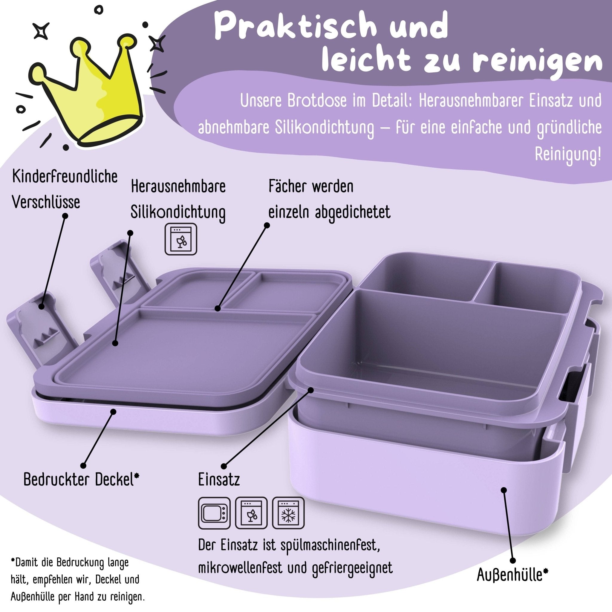 BEARFOOT Bento Box COMPACT - lila: 1.000ml BEARFOOT - malmichmunt.com