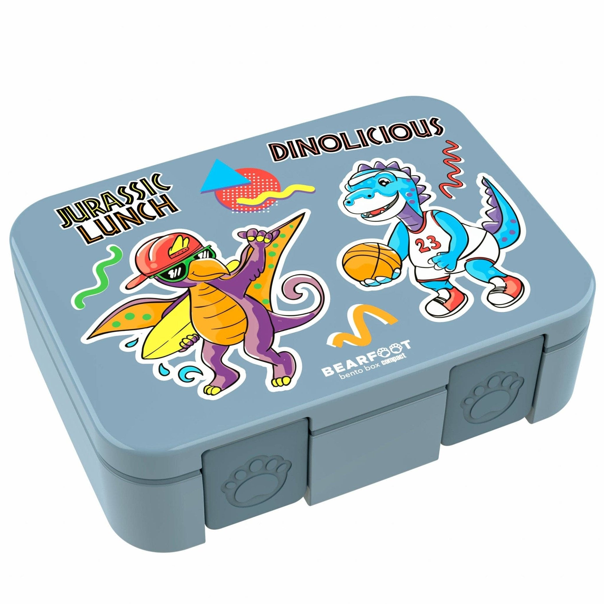 Bearfoot Bentobox Compact - Dinos blau - 1.000ml BEARFOOT - malmichmunt.com