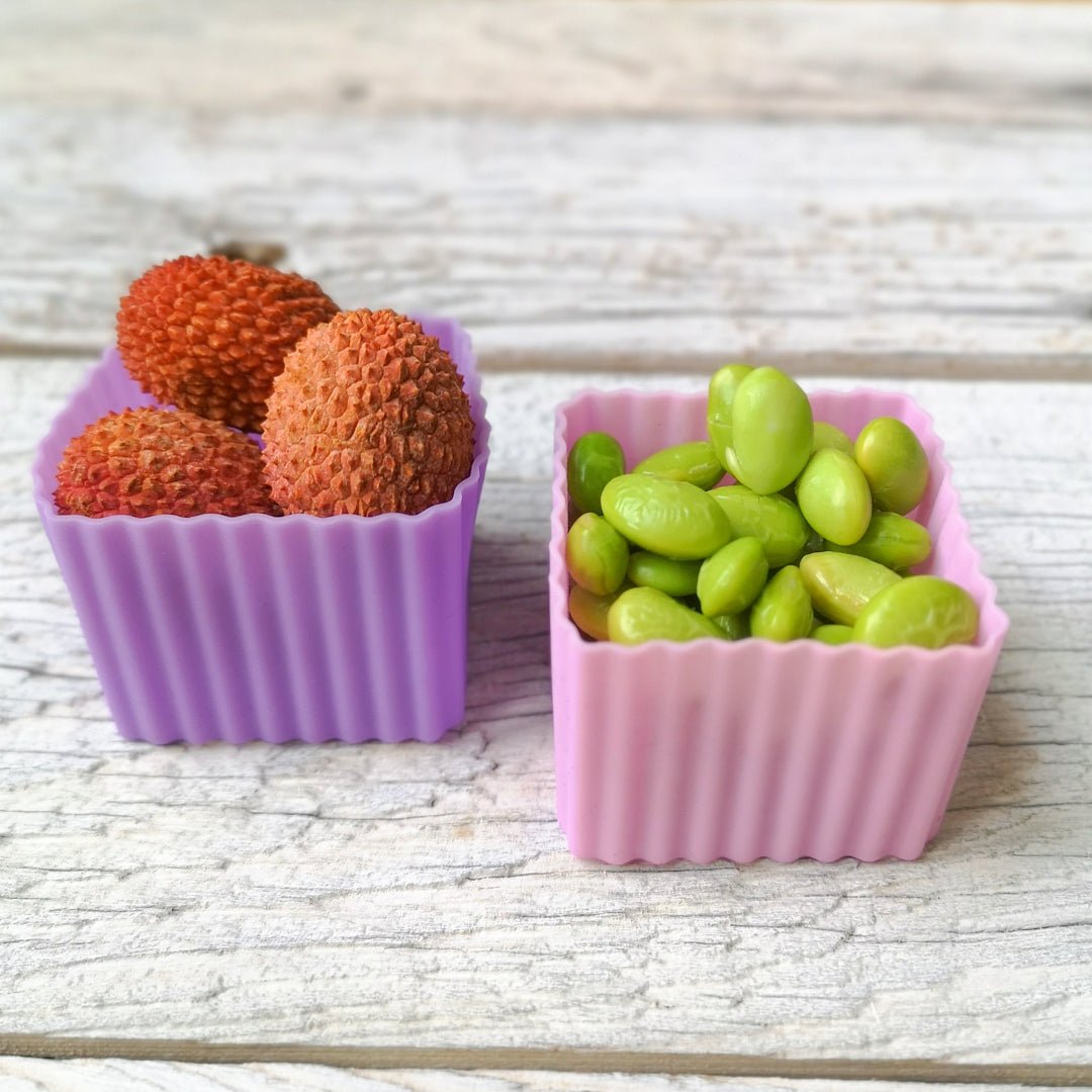 Bento Förmchen, 4er Set - LEKKABOX Cups - Rosa/Flieder Lekkabox - malmichmunt.com