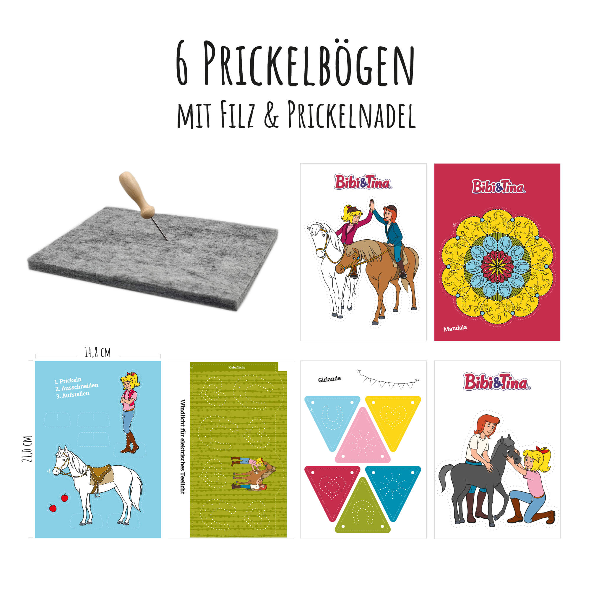 Bibi & Tina Prickelset zum Basteln Jeka - malmichmunt.com