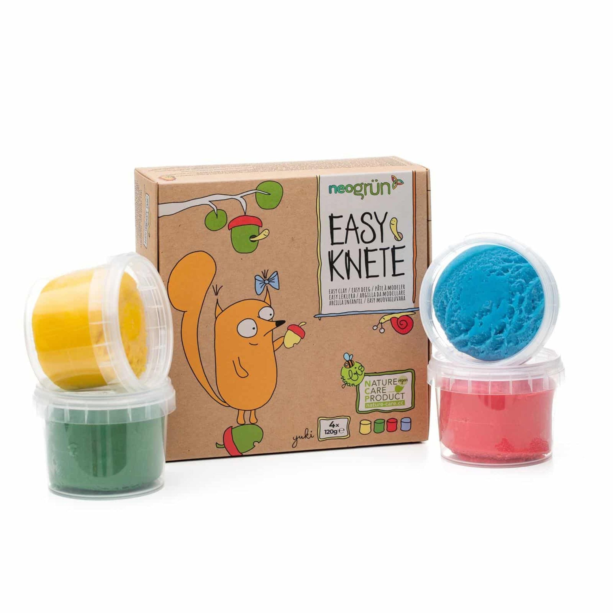 Bio Easy - Knete vegan - 4er Set "Yuki" neoGRÜN - malmichmunt.com