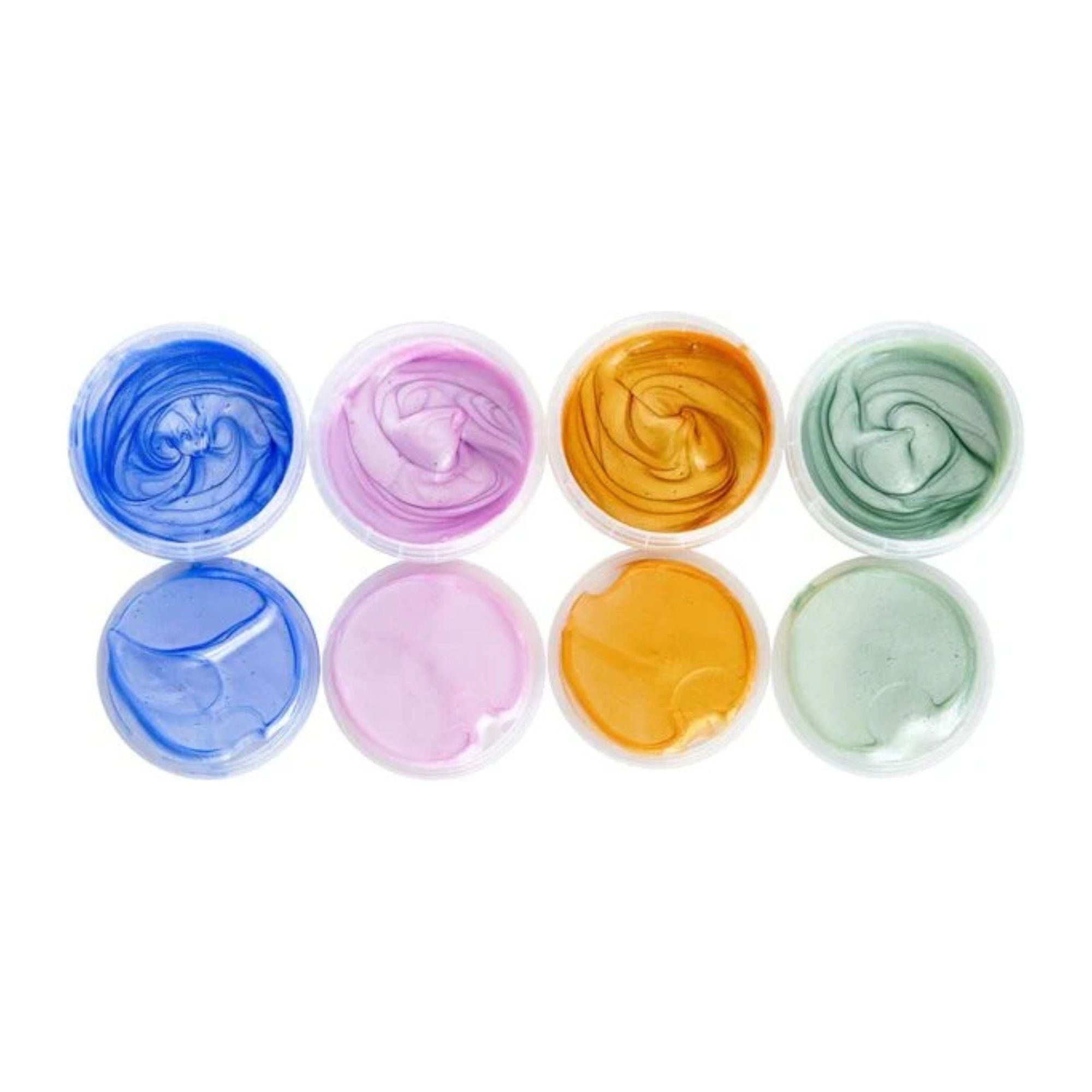 Bio Glitzer - Kristall - Fingerfarben 4er Set "Mika" neoGRÜN - malmichmunt.com