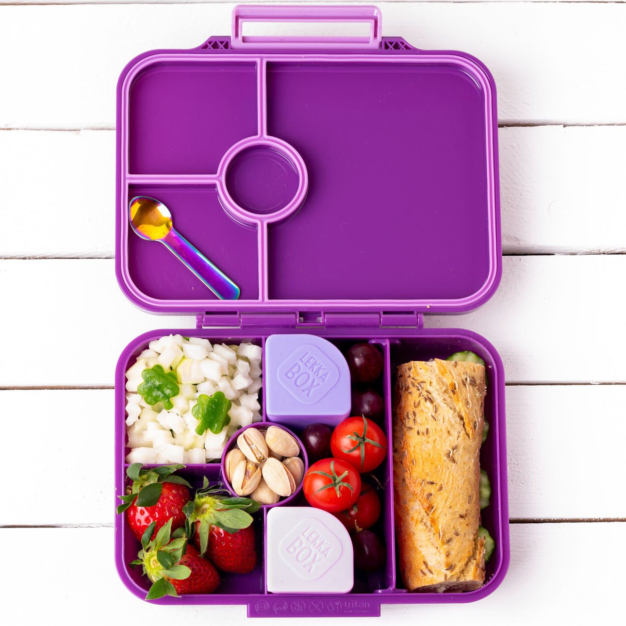 Brotdose LEKKABOX® Classic Lilac Lekkabox - malmichmunt.com