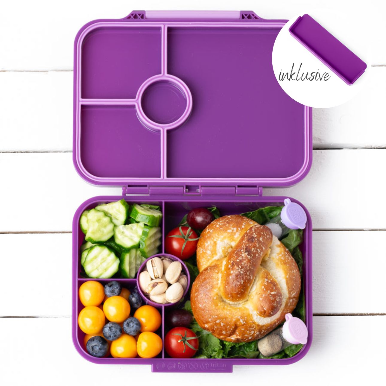 Brotdose LEKKABOX® Classic Lilac Lekkabox - malmichmunt.com