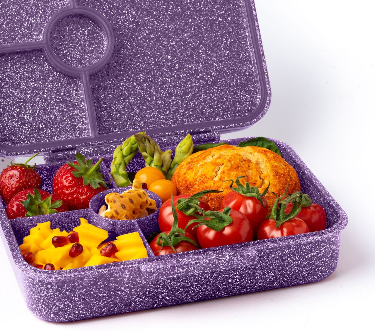 Brotdose Lekkabox Glamour Glitzer Purple Lekkabox - malmichmunt.com
