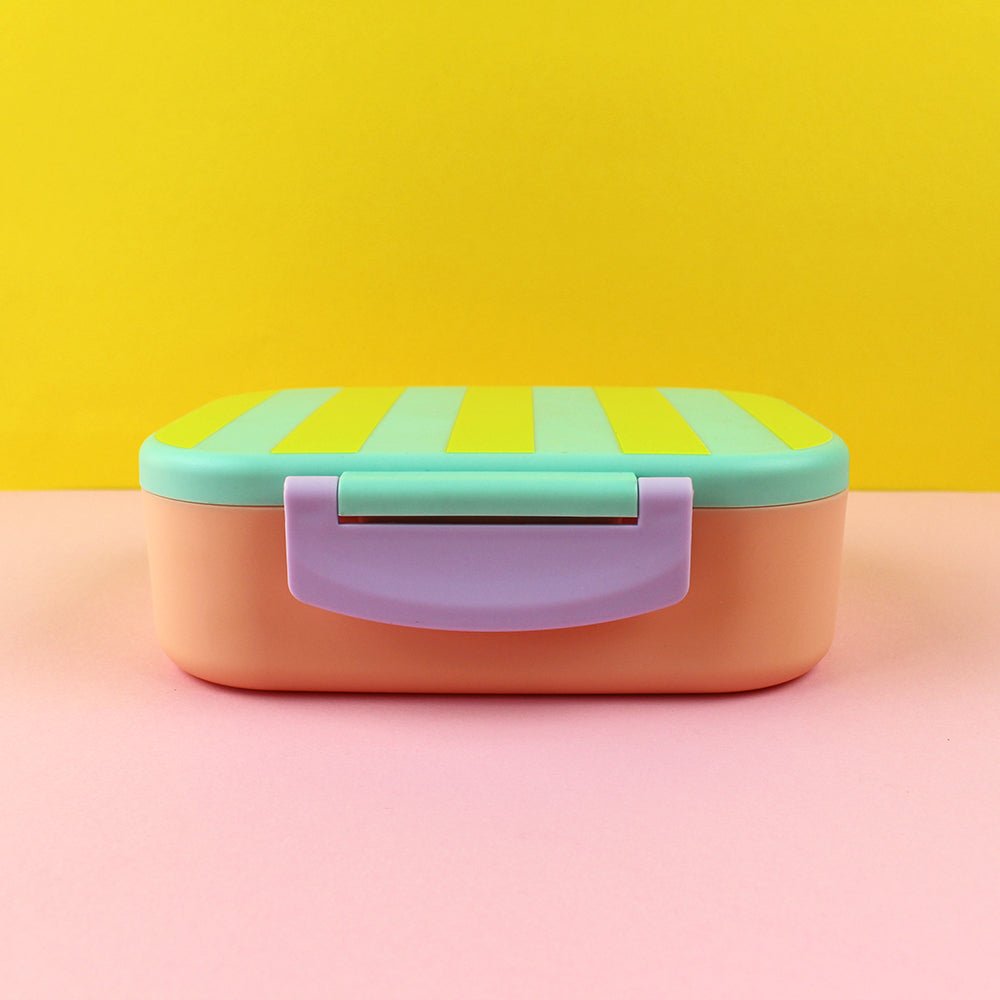 Brotdose/Lunchbox – mint/gelb/apricot im Geschenkkarton Ava & Yves - malmichmunt.com