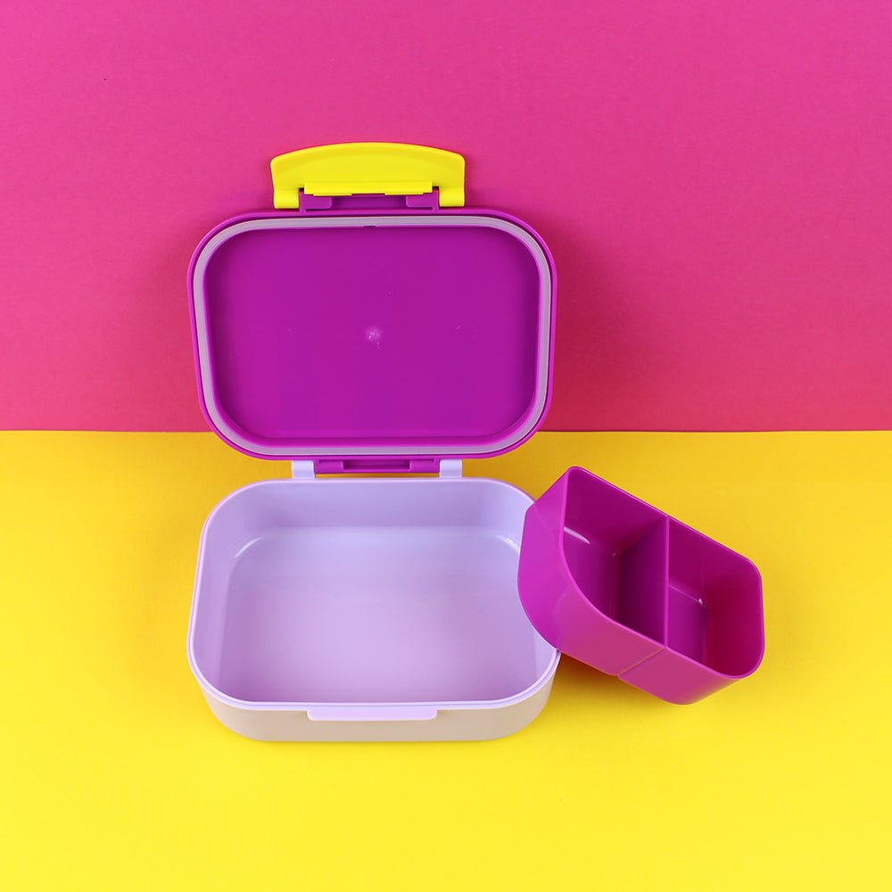 Brotdose/Lunchbox ,- violett/rot-flieder im Geschenkkarton Ava & Yves - malmichmunt.com