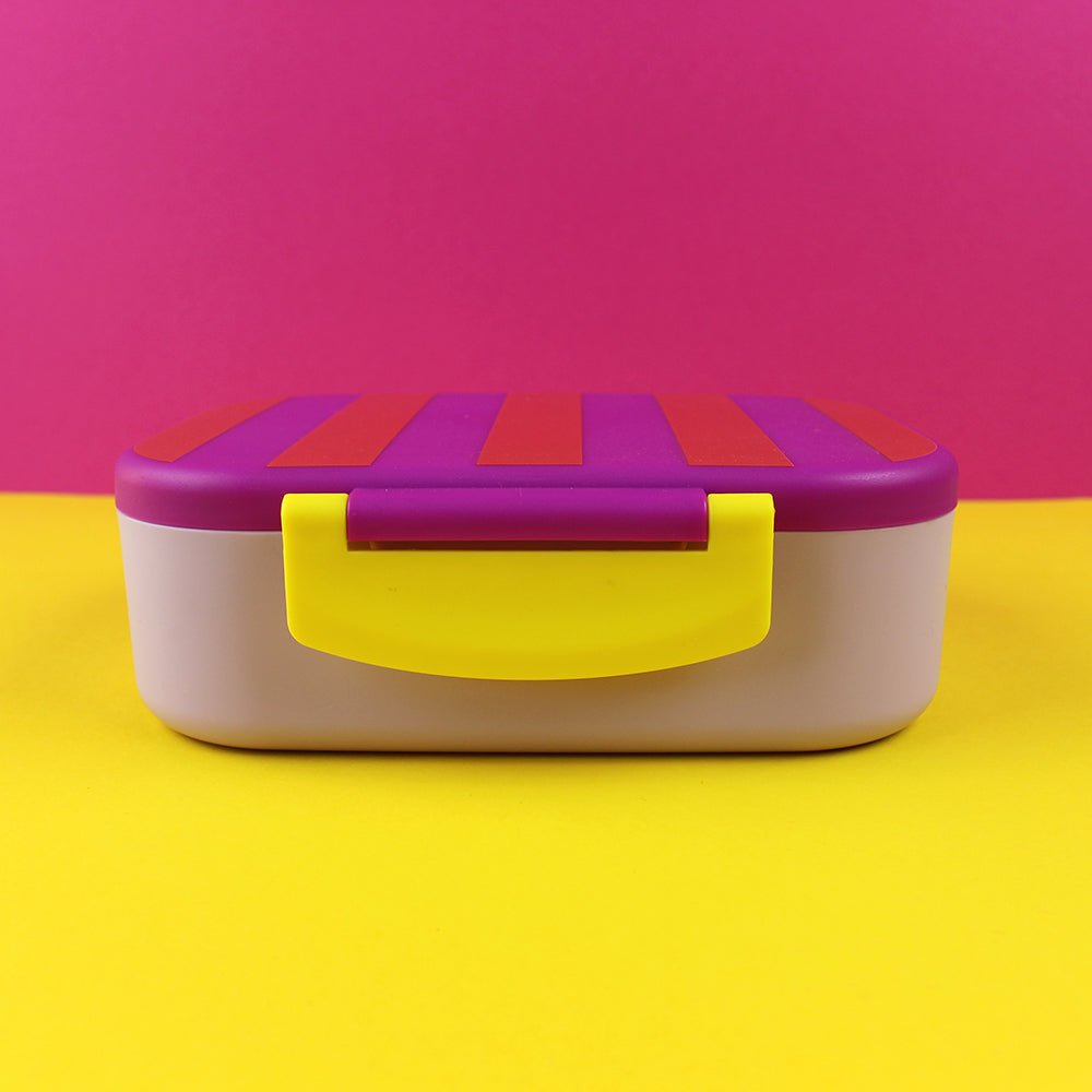 Brotdose/Lunchbox ,- violett/rot-flieder im Geschenkkarton Ava & Yves - malmichmunt.com