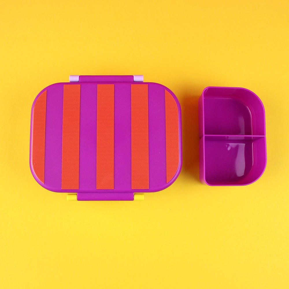 Brotdose/Lunchbox ,- violett/rot-flieder im Geschenkkarton Ava & Yves - malmichmunt.com