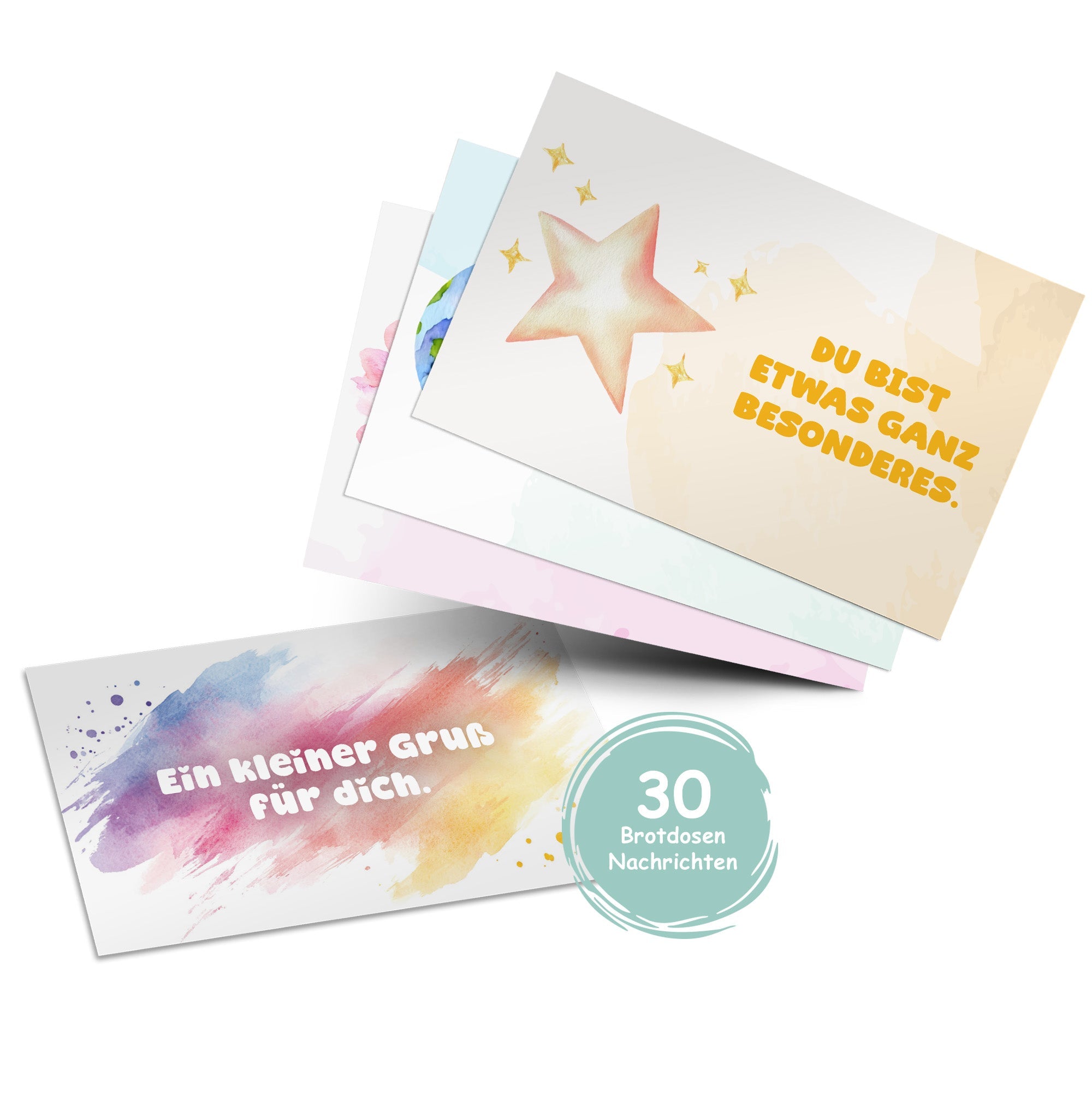 Brotdosenkarten für Kinder - Aquarell Jeka - malmichmunt.com