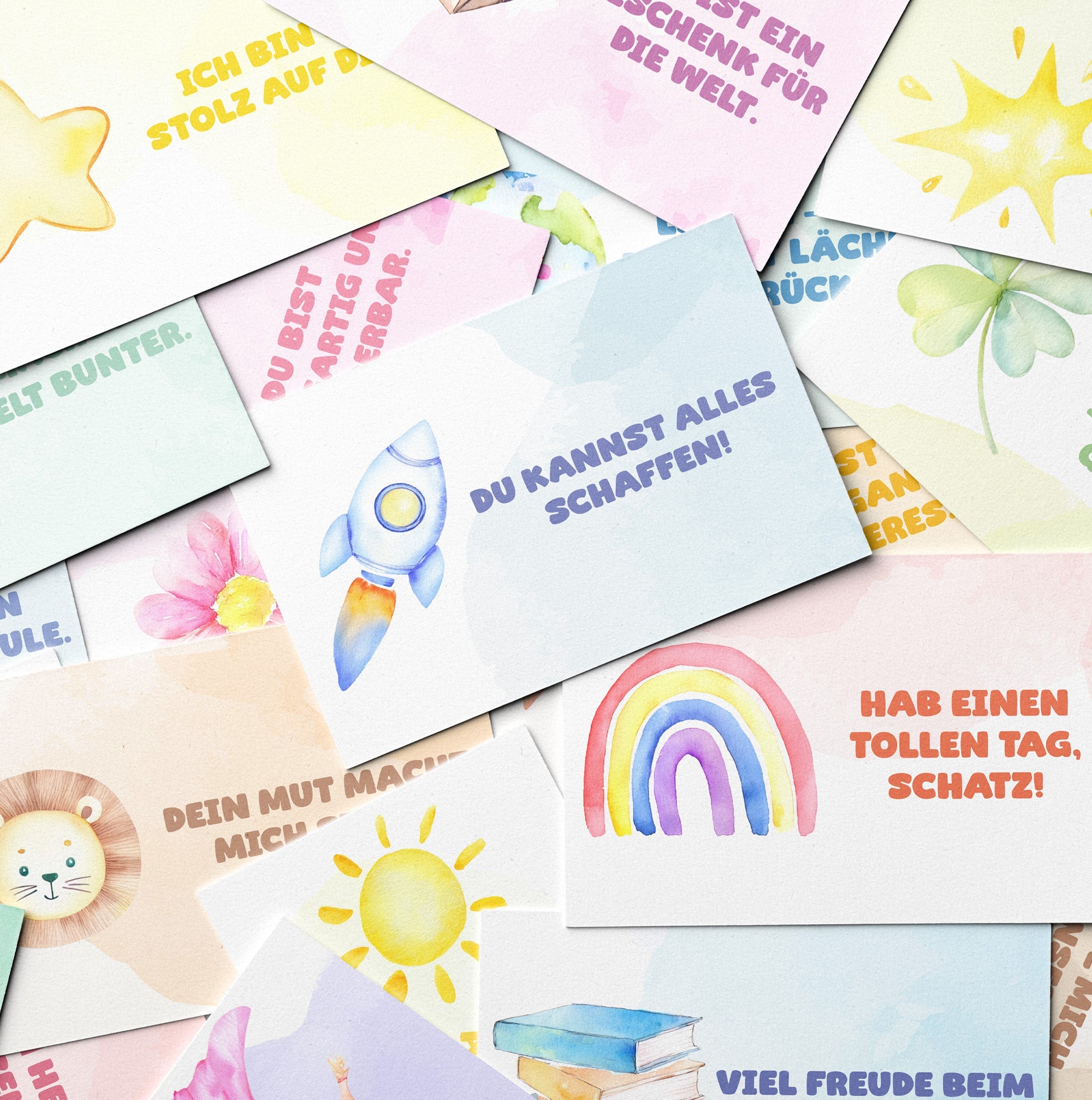 Brotdosenkarten für Kinder - Aquarell Jeka - malmichmunt.com