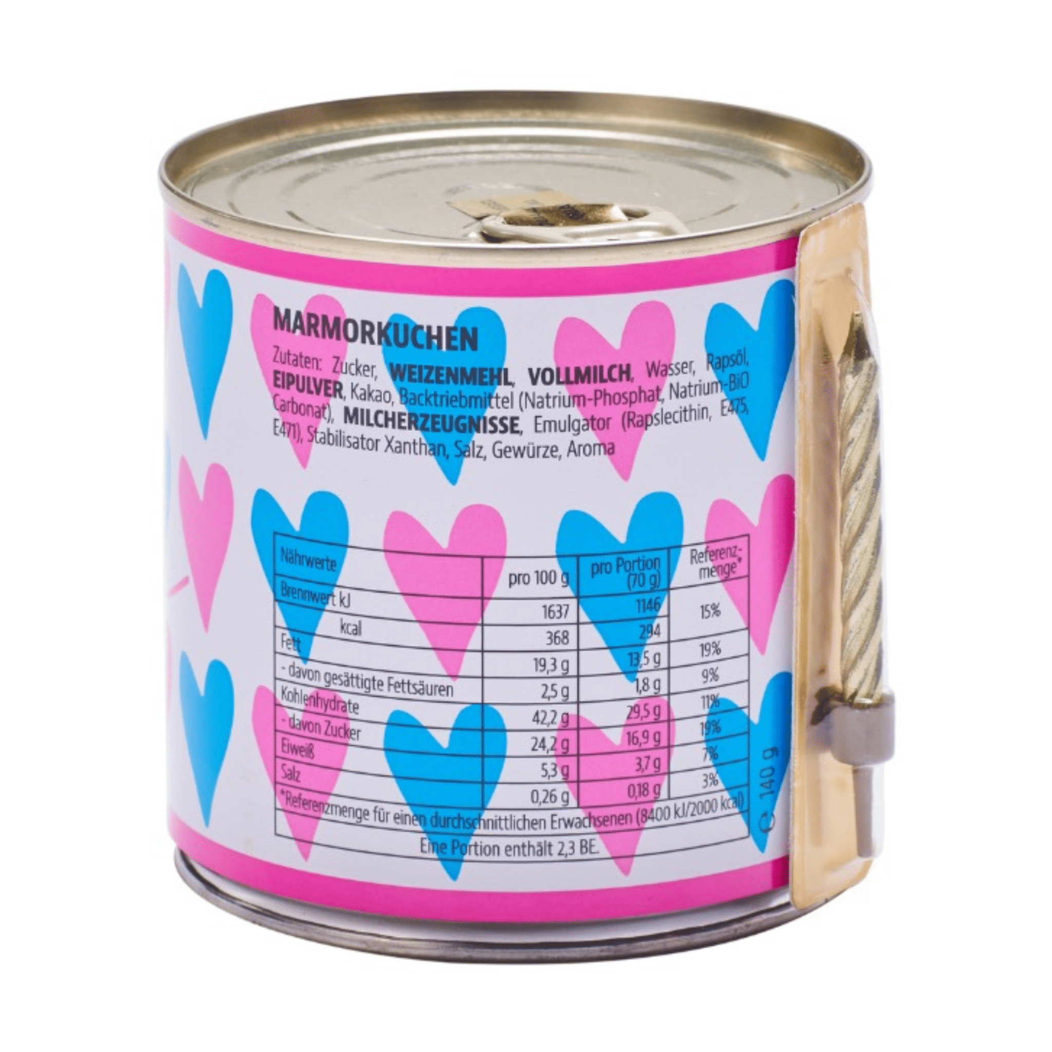 Cancake Love, Neon - Pink/Blau, Geschmack Marmorkuchen Wondercandle - malmichmunt.com