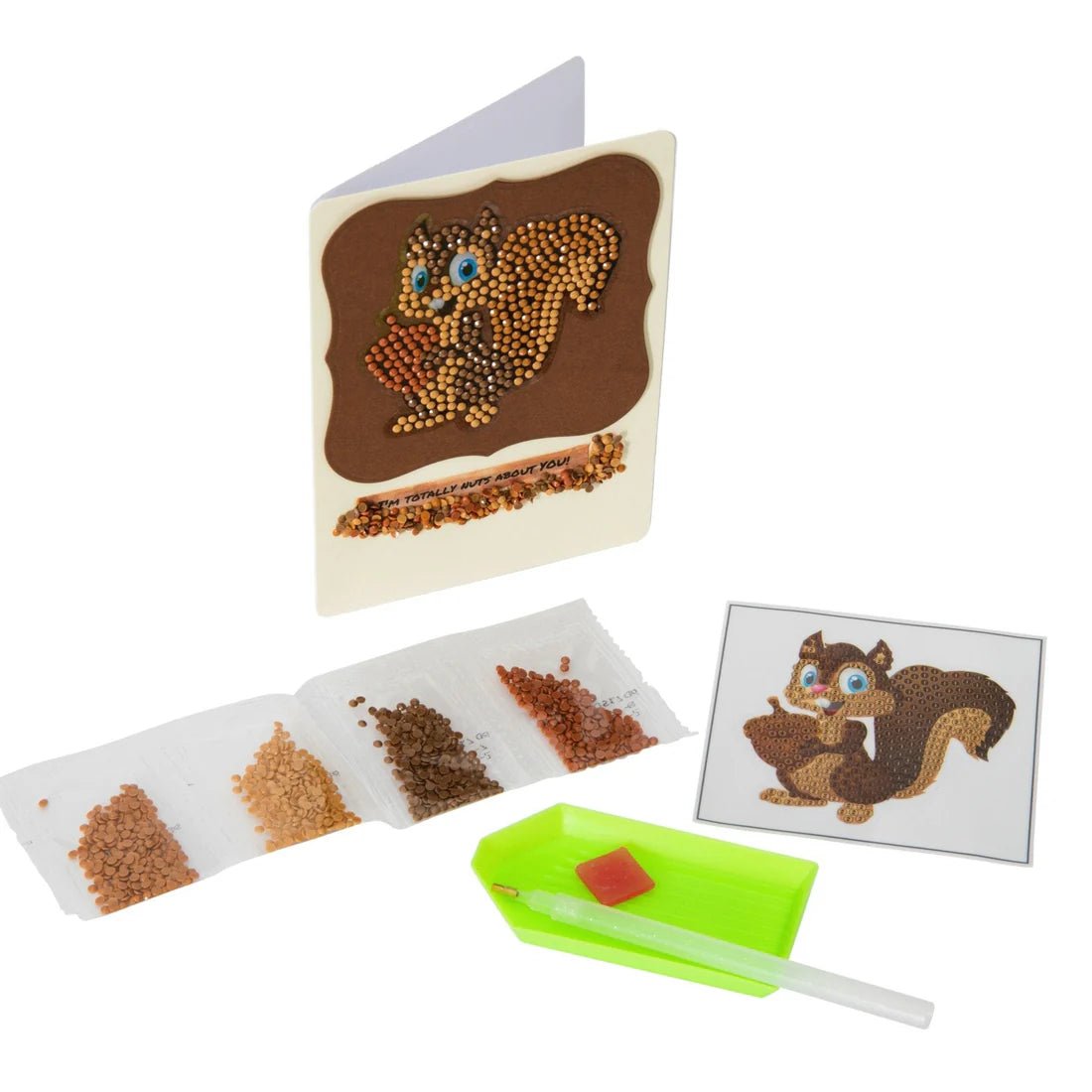 Crystal Art Sticker Kit - Motiv Eichhörnchen Craft Buddy - malmichmunt.com