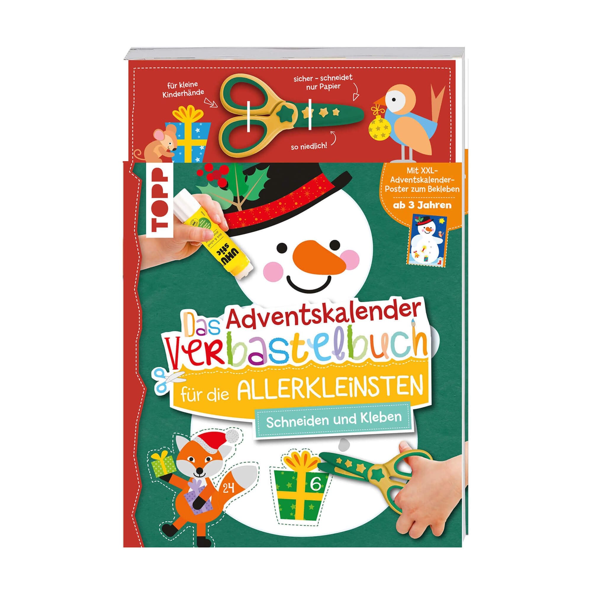 Das Adventskalender - Verbastelbuch für die Allerkleinsten - Schneemann TOPP Verlag - malmichmunt.com