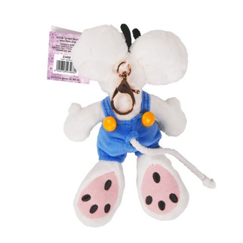Diddl Plüsch-Schlüsselanhänger Diddl in blauer Latzhose 15 cm Diddl - malmichmunt.com