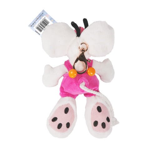 Diddl Plüsch-Schlüsselanhänger Diddl in Latzhose Rosa 15 cm Diddl - malmichmunt.com