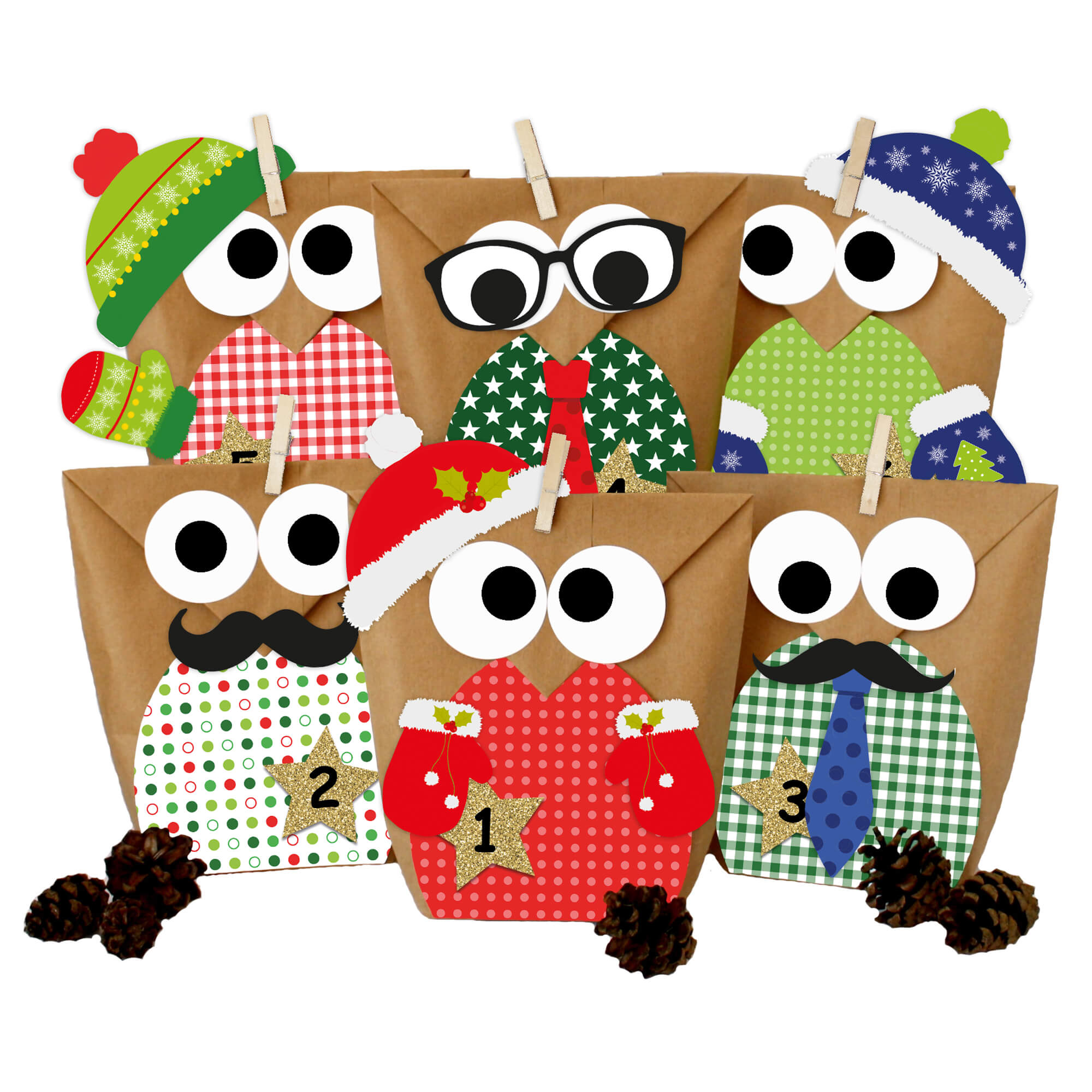 DIY Eulen Adventskalender Papierdrachen Papierdrachen - malmichmunt.com