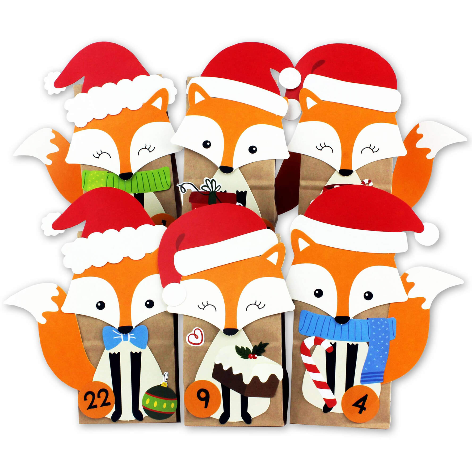 DIY Füchse Adventskalender Papierdrachen Papierdrachen - malmichmunt.com