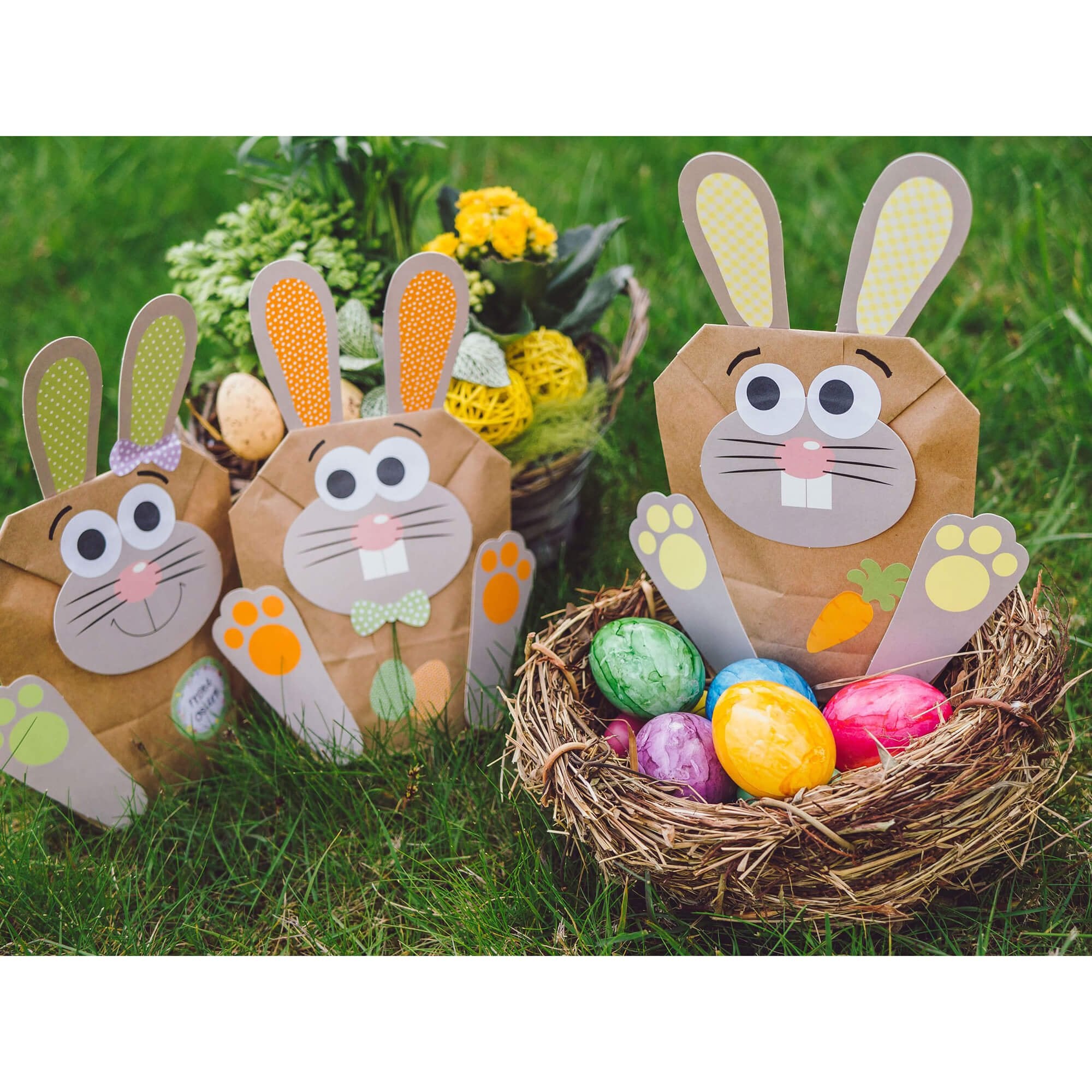 DIY Osterhasen zum Basteln Papierdrachen - malmichmunt.com