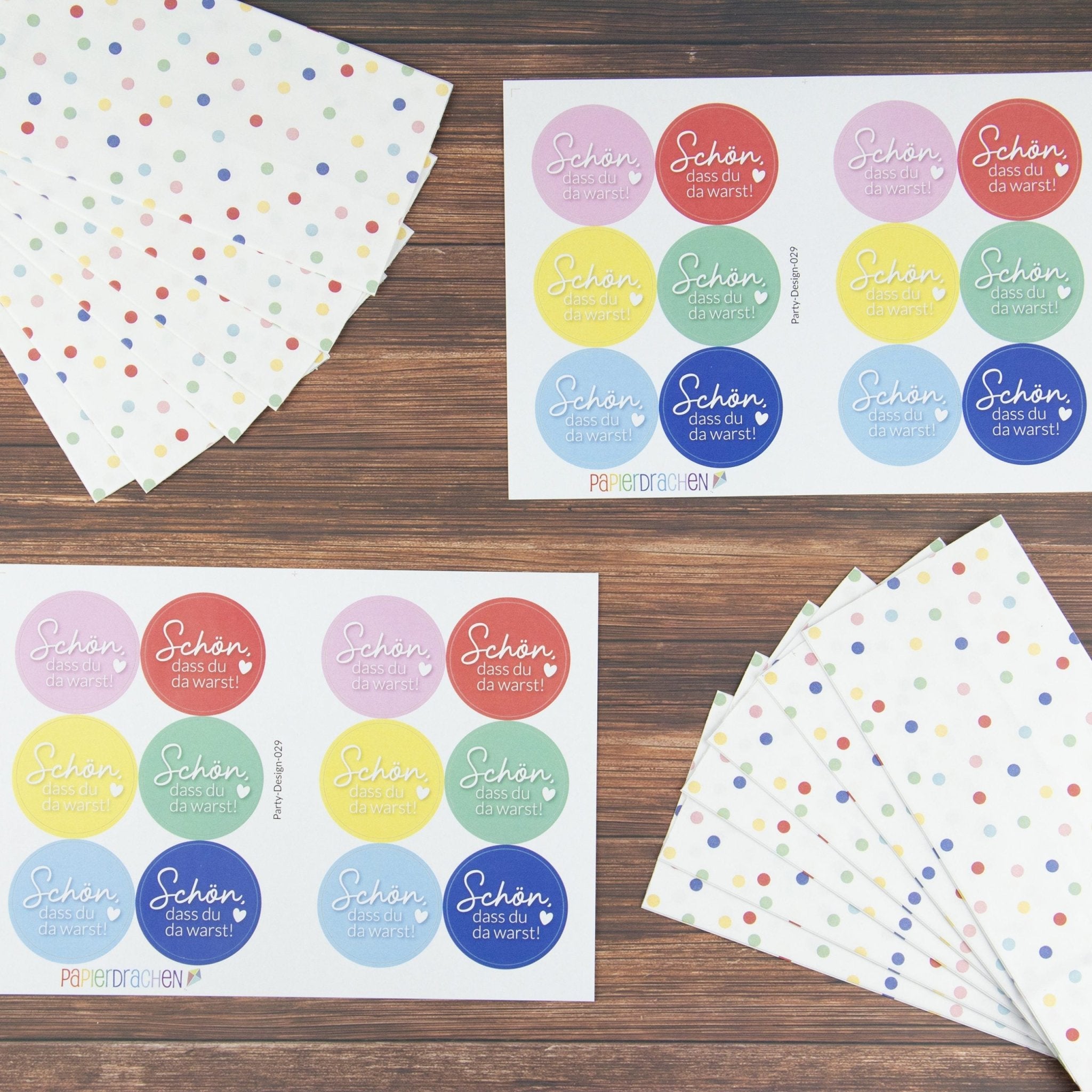 DIY Set Bunte Konfetti Geburtstagstüten Papierdrachen - malmichmunt.com