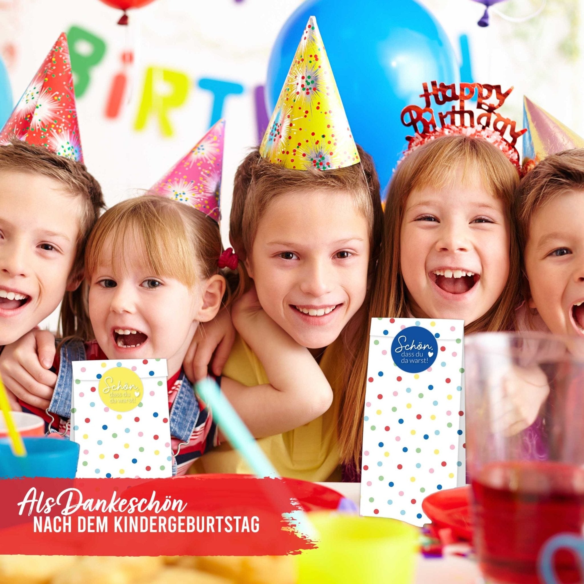 DIY Set Bunte Konfetti Geburtstagstüten Papierdrachen - malmichmunt.com