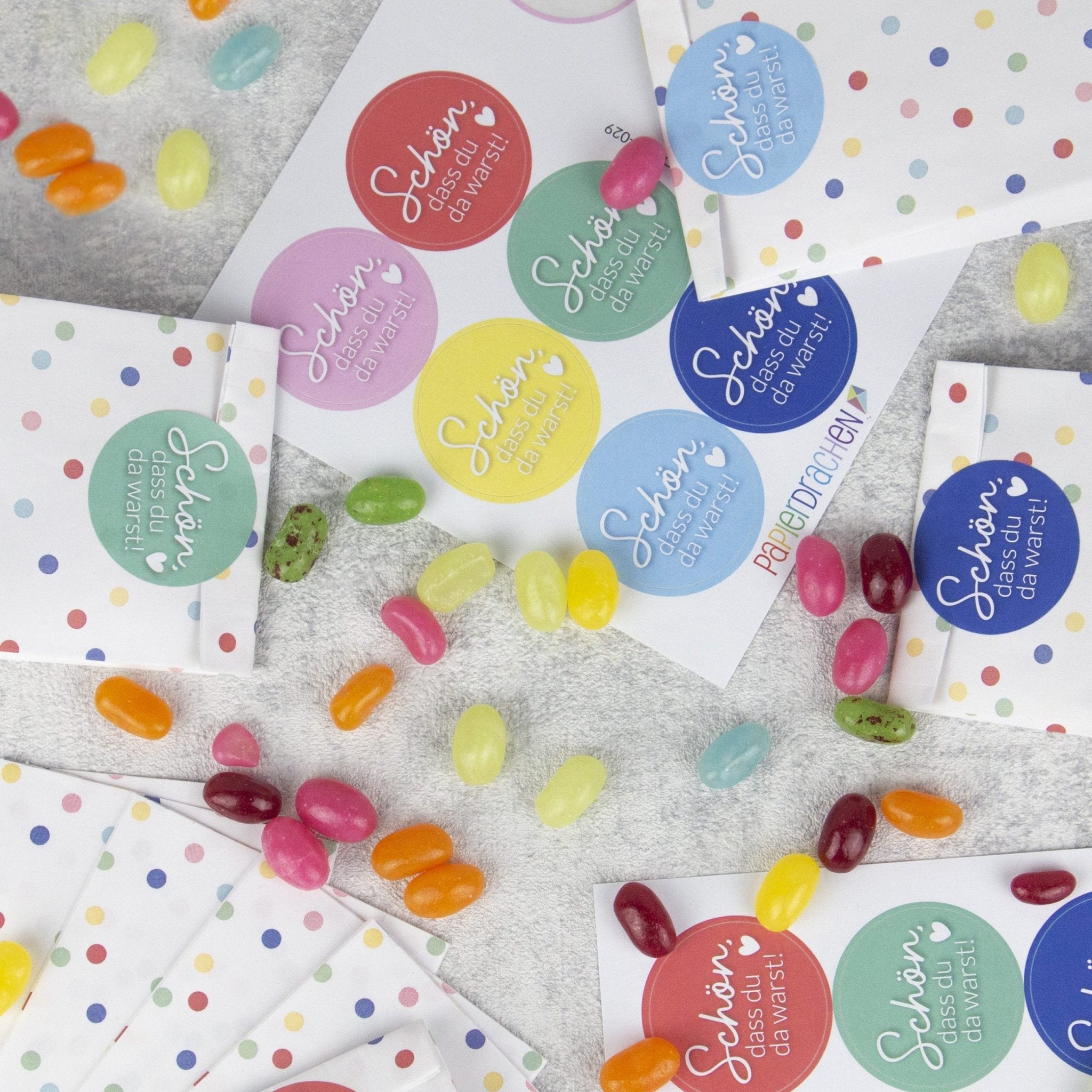DIY Set Bunte Konfetti Geburtstagstüten Papierdrachen - malmichmunt.com