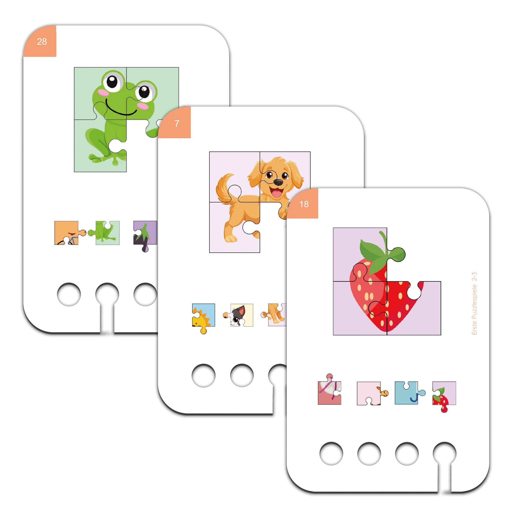 Erste Puzzlespiele 2 - 3 Jahre - Übungen für den Lochkasten Lernspielverlag - malmichmunt.com