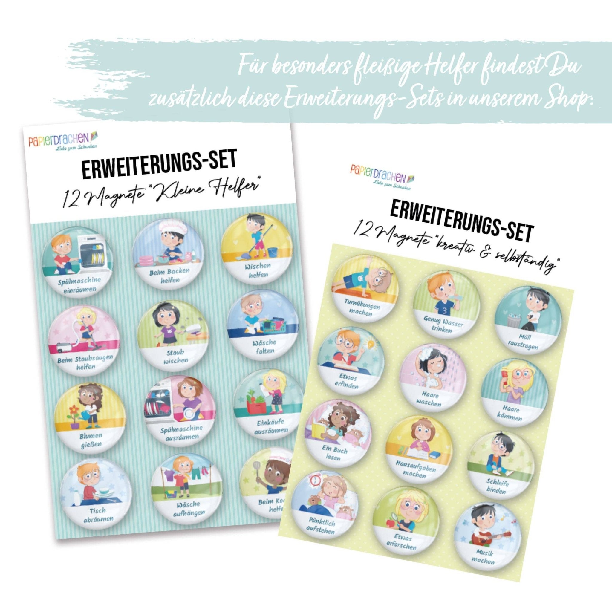 Erweiterungs - Set für Magnettafel "Fair und höflich" Papierdrachen - malmichmunt.com