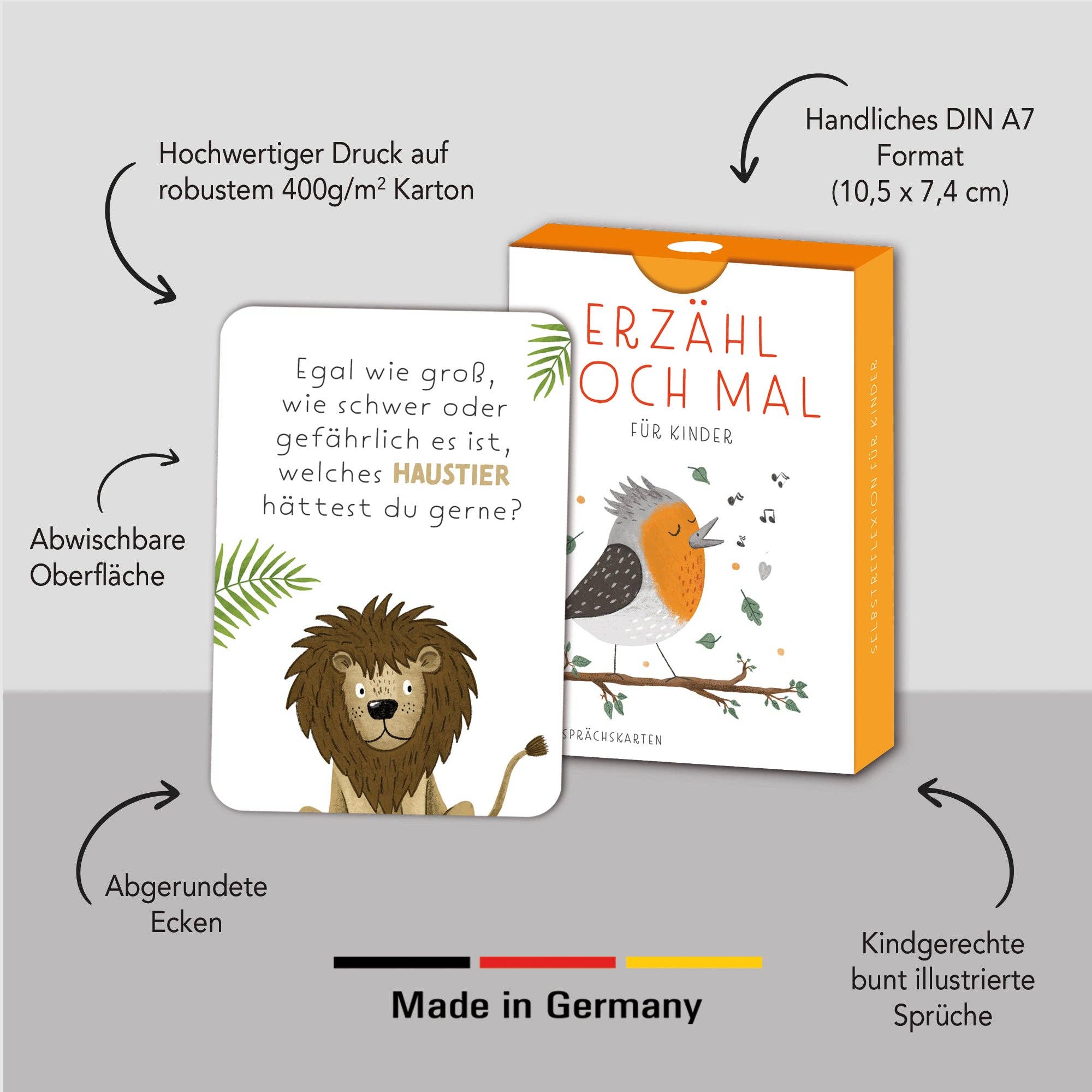 Erzähl doch mal – Gesprächskarten für Kinder Rüsselfuchs - malmichmunt.com