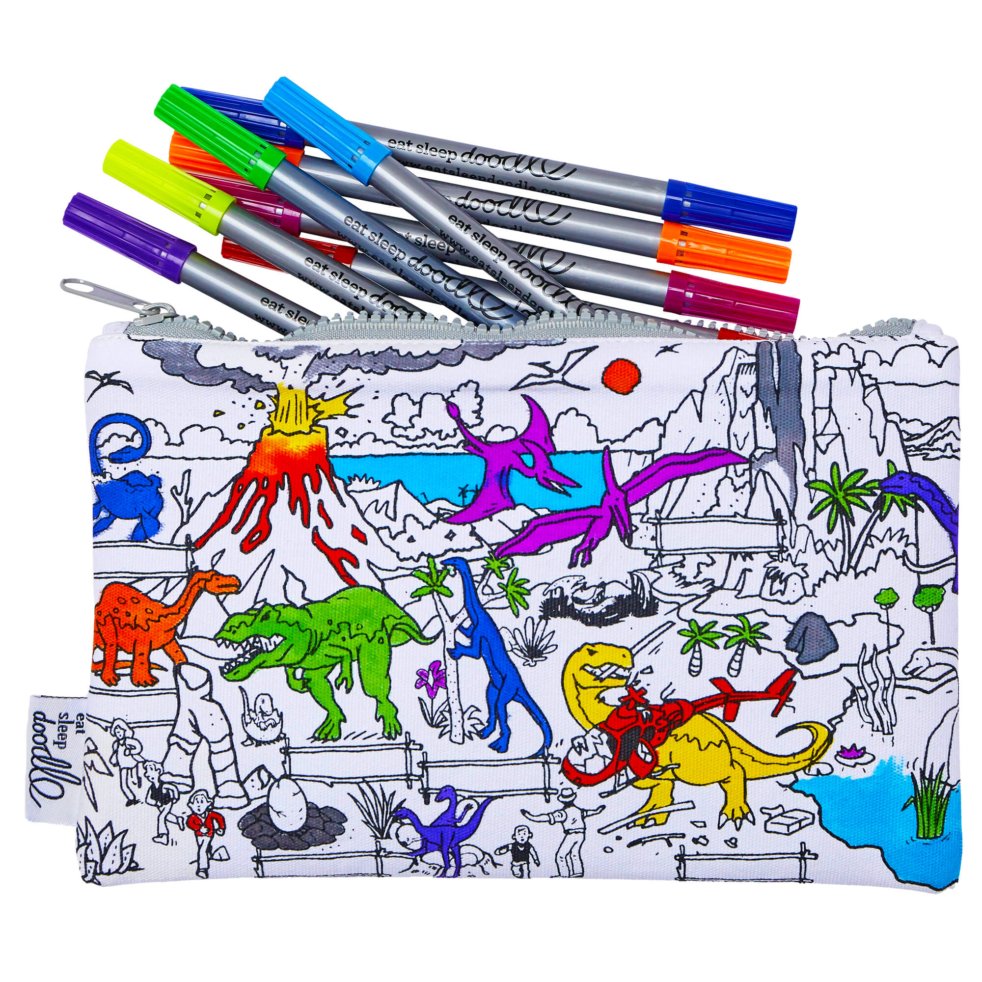 Federmappe zum Ausmalen Dinosaurier EatSleepDoddle - malmichmunt.com